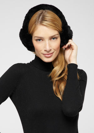 TORVA - Rex Rabbit Earmuffs with Shearling Covered Band