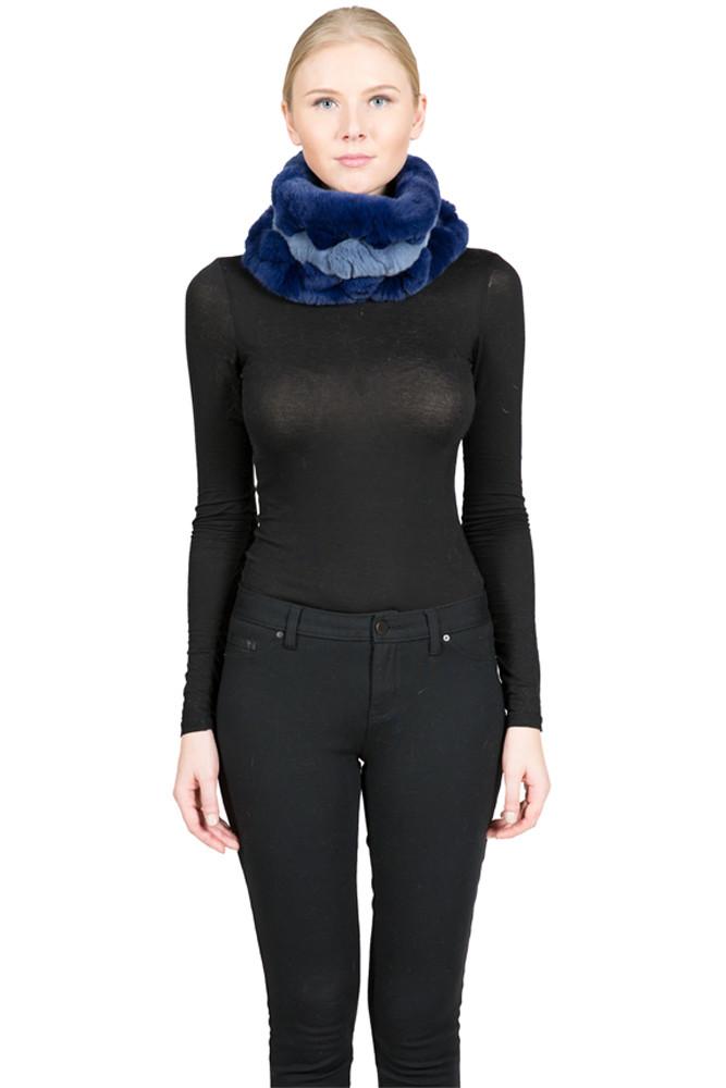 POCATELLA - Knitted Rex Rabbit Cowl Infinity Scarf