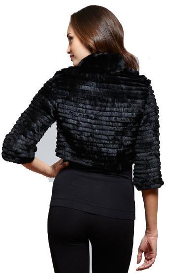 CHELSEA- Layered Rex Rabbit Bolero