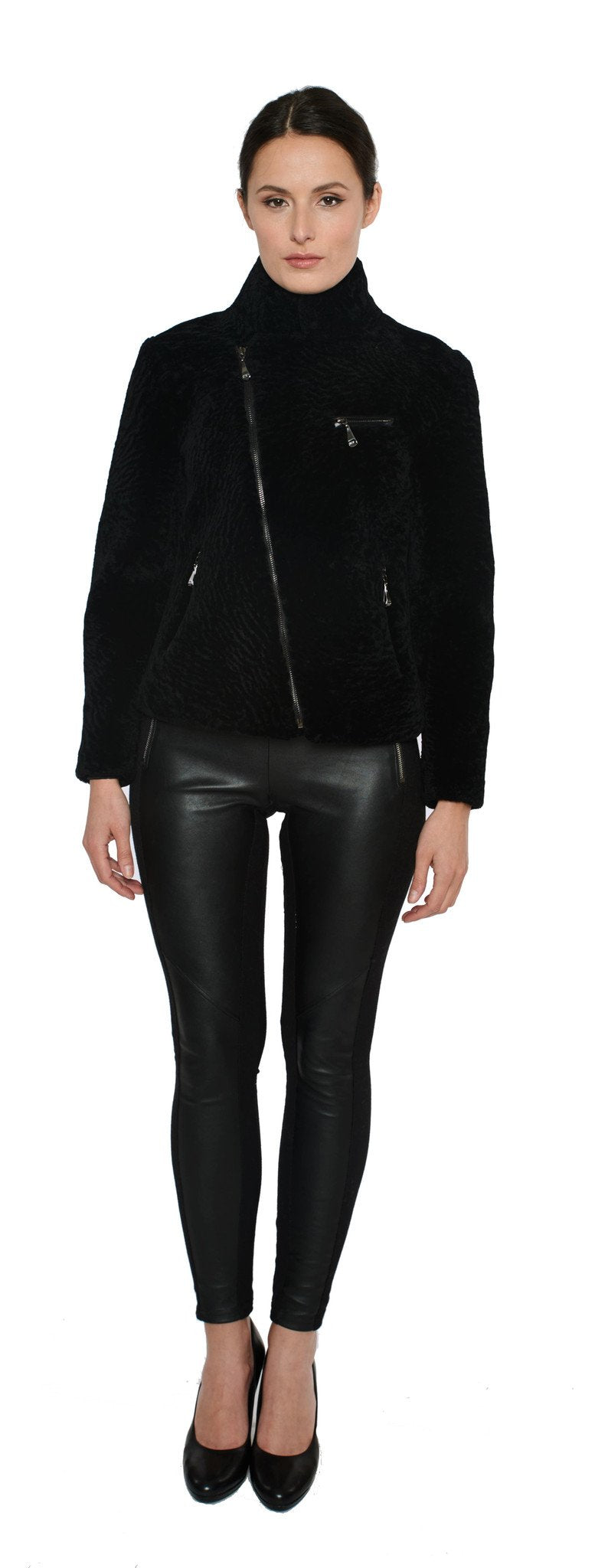 Shearling Motorcycle Bomber Jacket