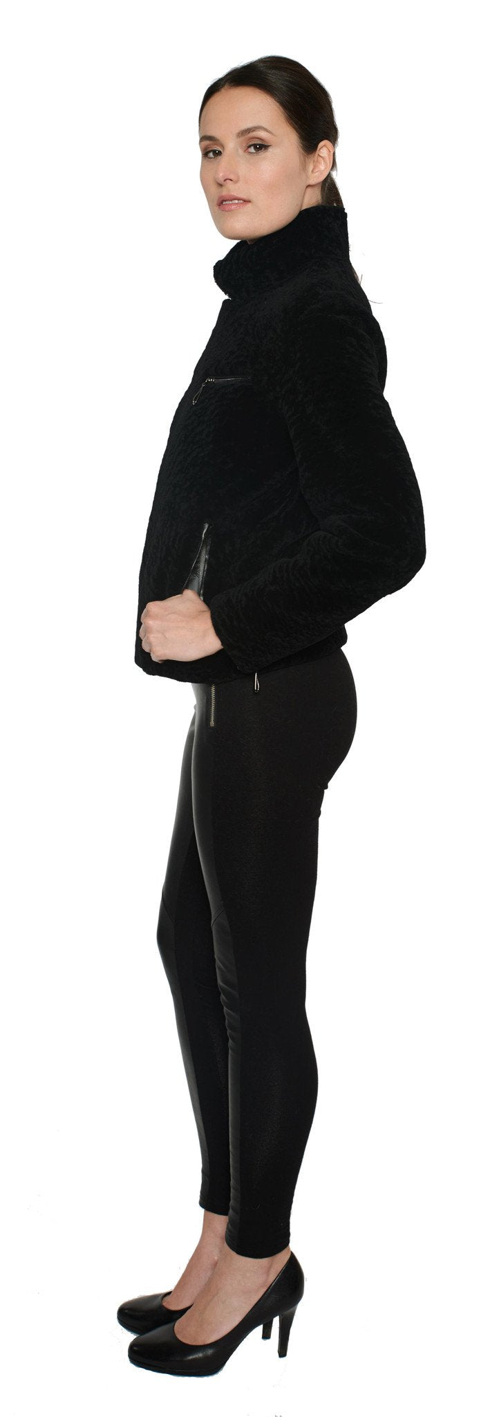 Shearling Motorcycle Bomber Jacket