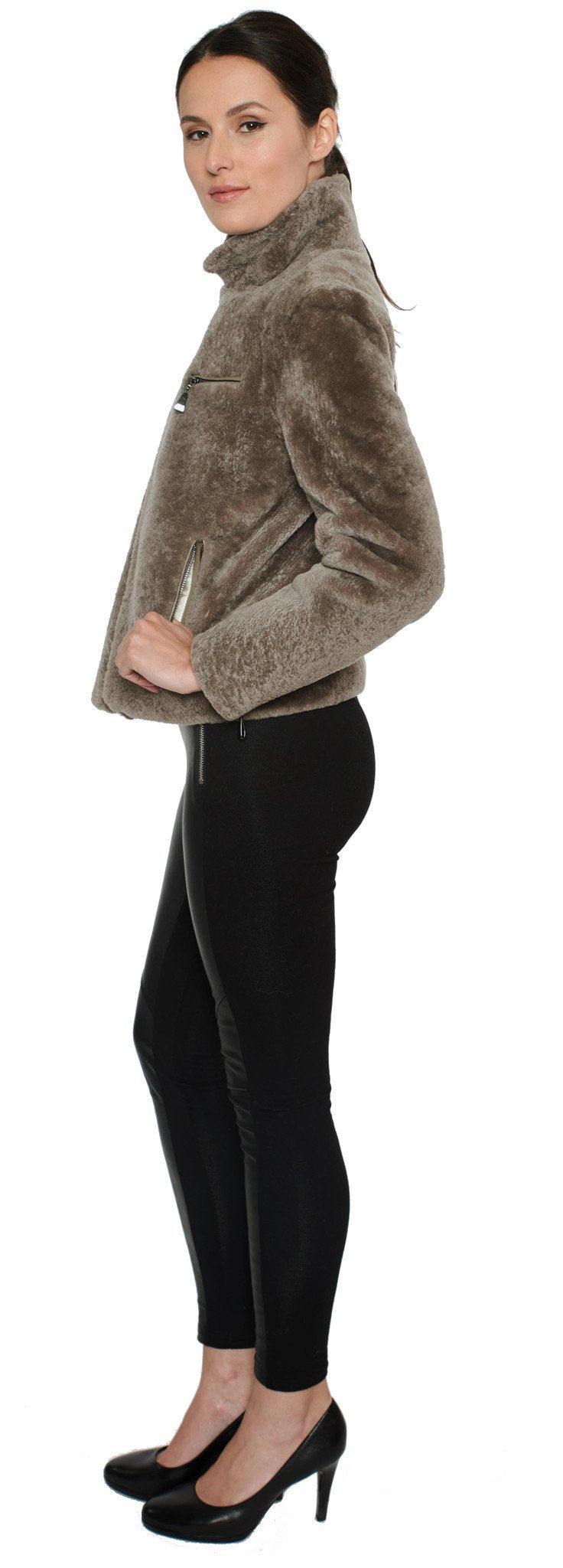 Shearling Motorcycle Bomber Jacket