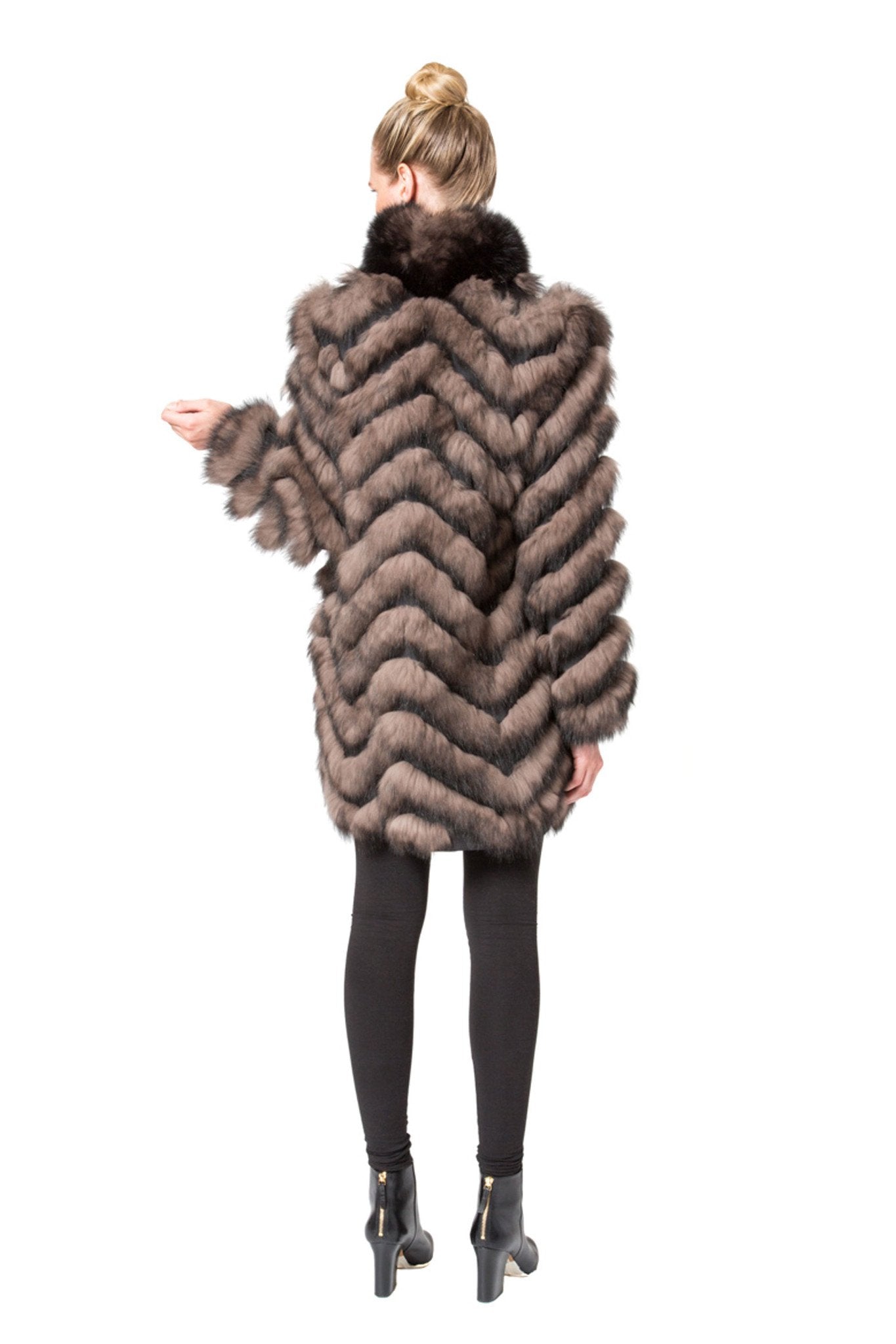 BROADWAY - Lightweight Chevron Fox Reversible Microfabric Jacket