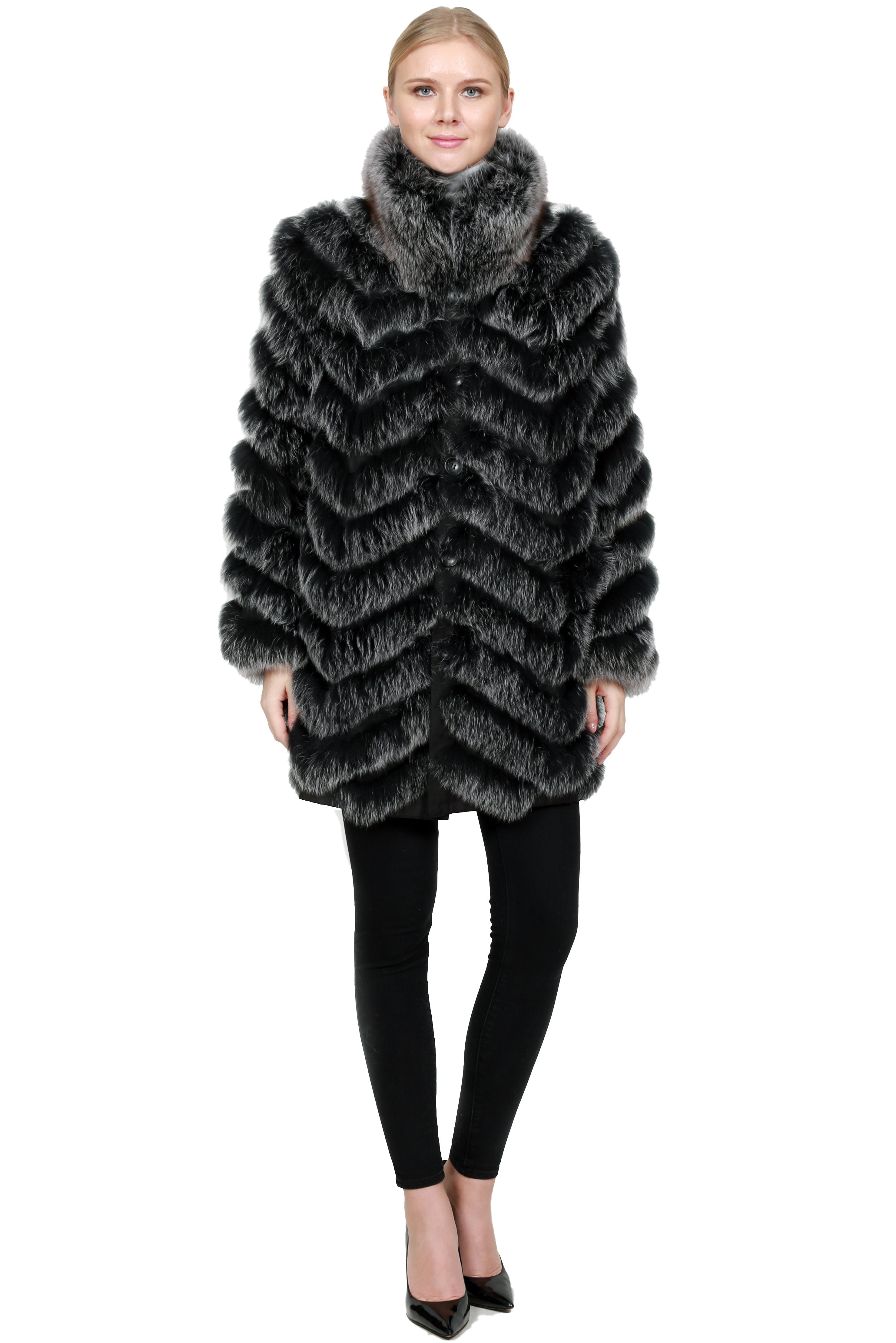 BROADWAY - Lightweight Chevron Fox Reversible Microfabric Jacket