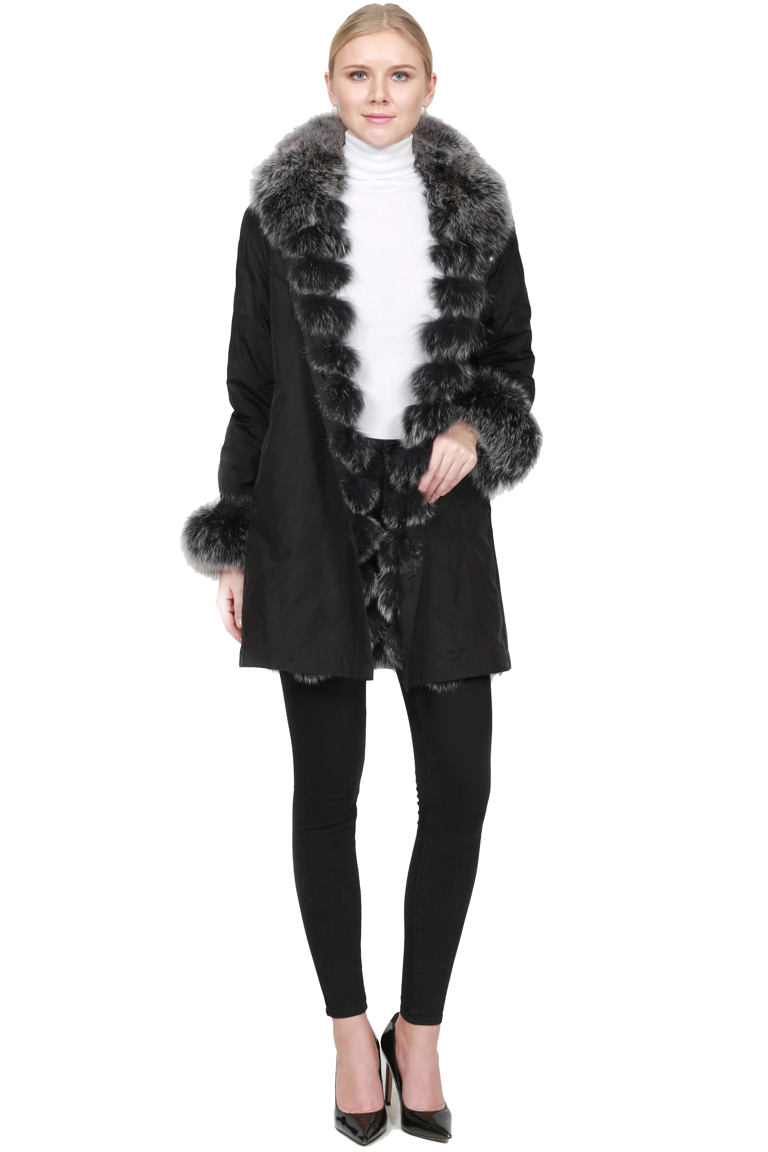 BROADWAY - Lightweight Chevron Fox Reversible Microfabric Jacket