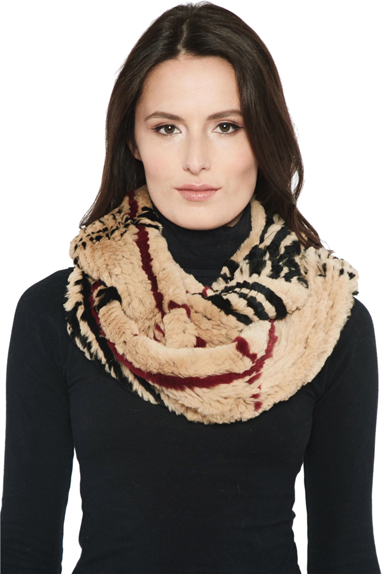 NEWPORT - Knitted Rex Rabbit Infinity Scarf