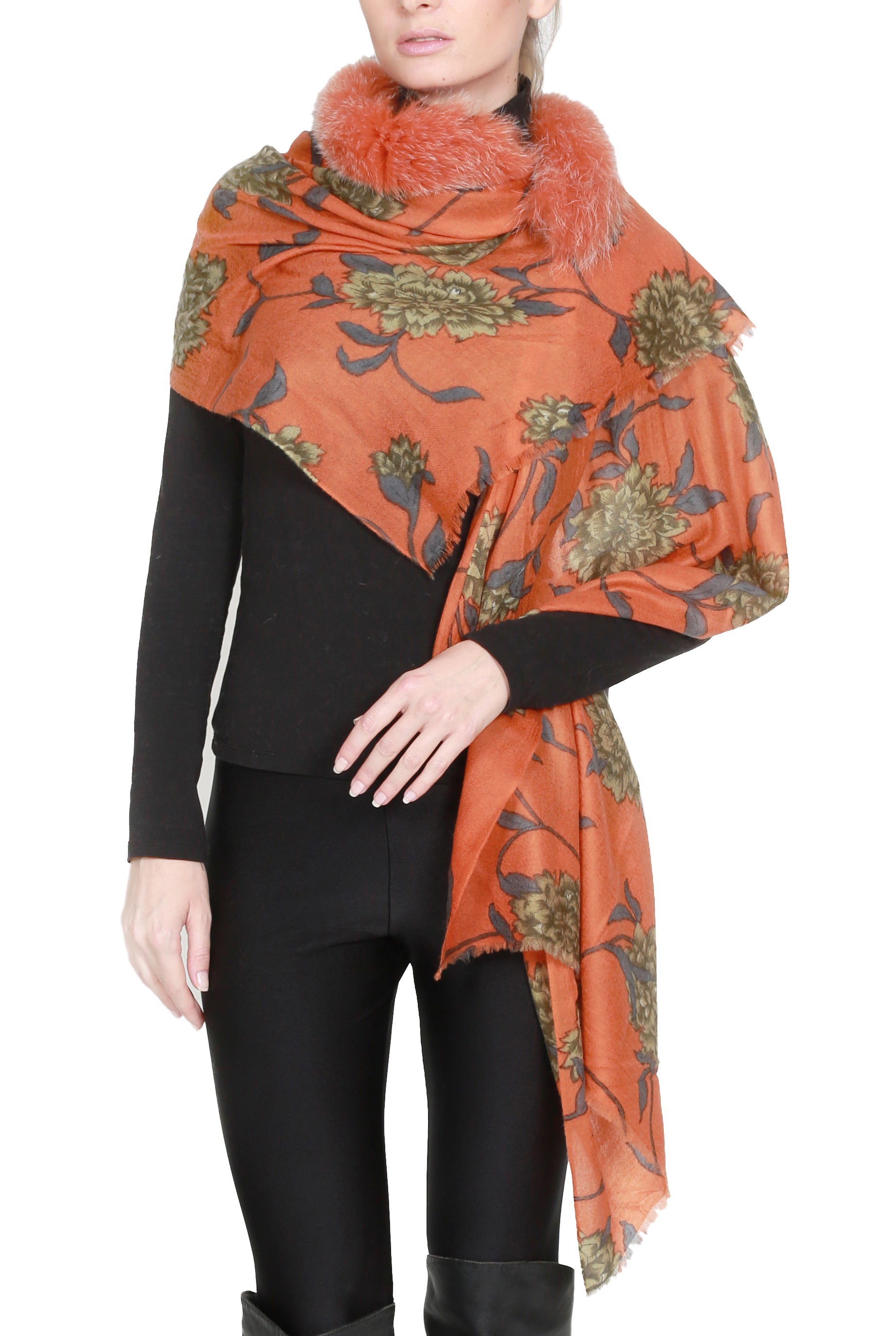 EMDEN - Print Pure Cashmere Scarf