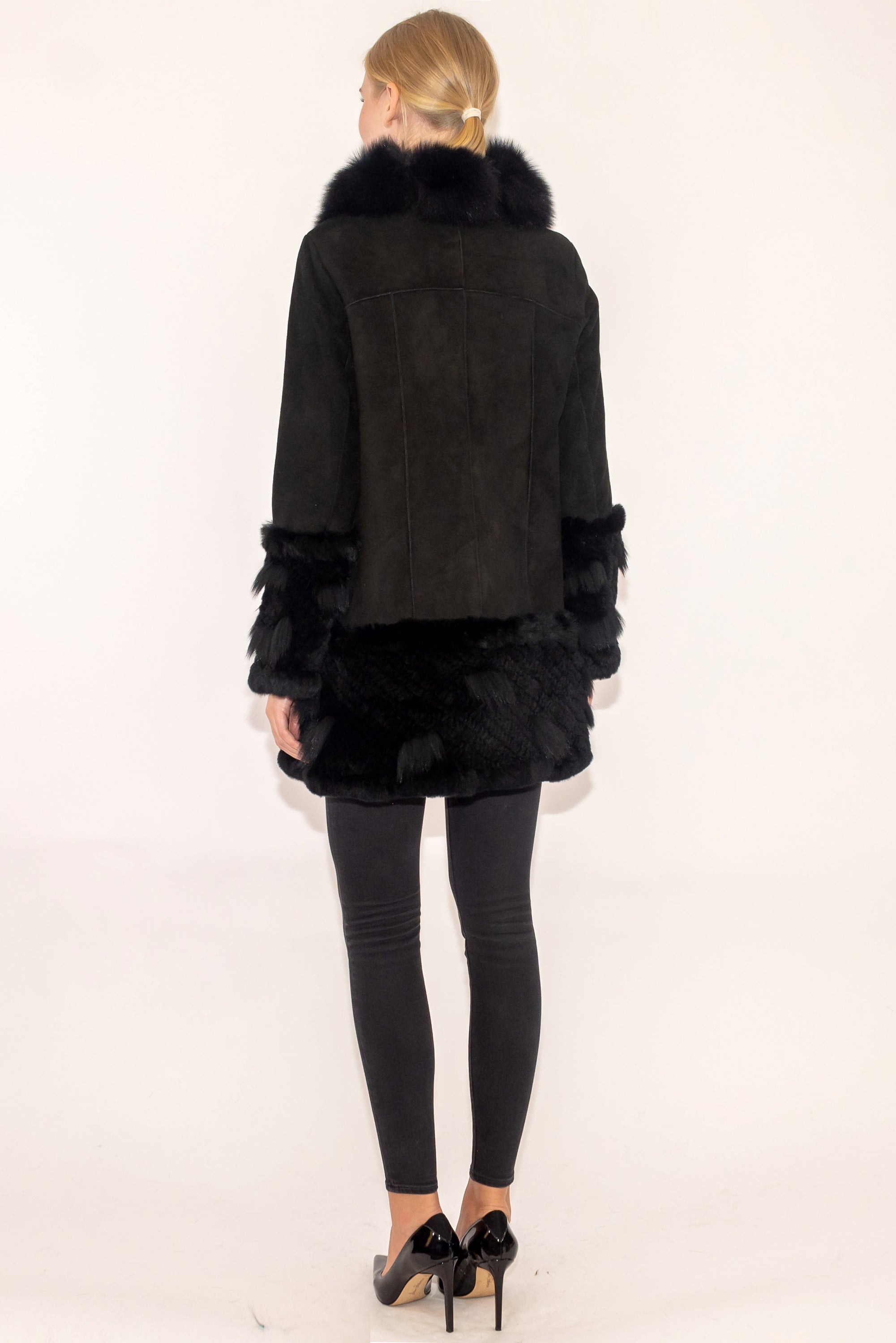 NEWHAVEN - Merino and Rex Rabbit Long Jacket