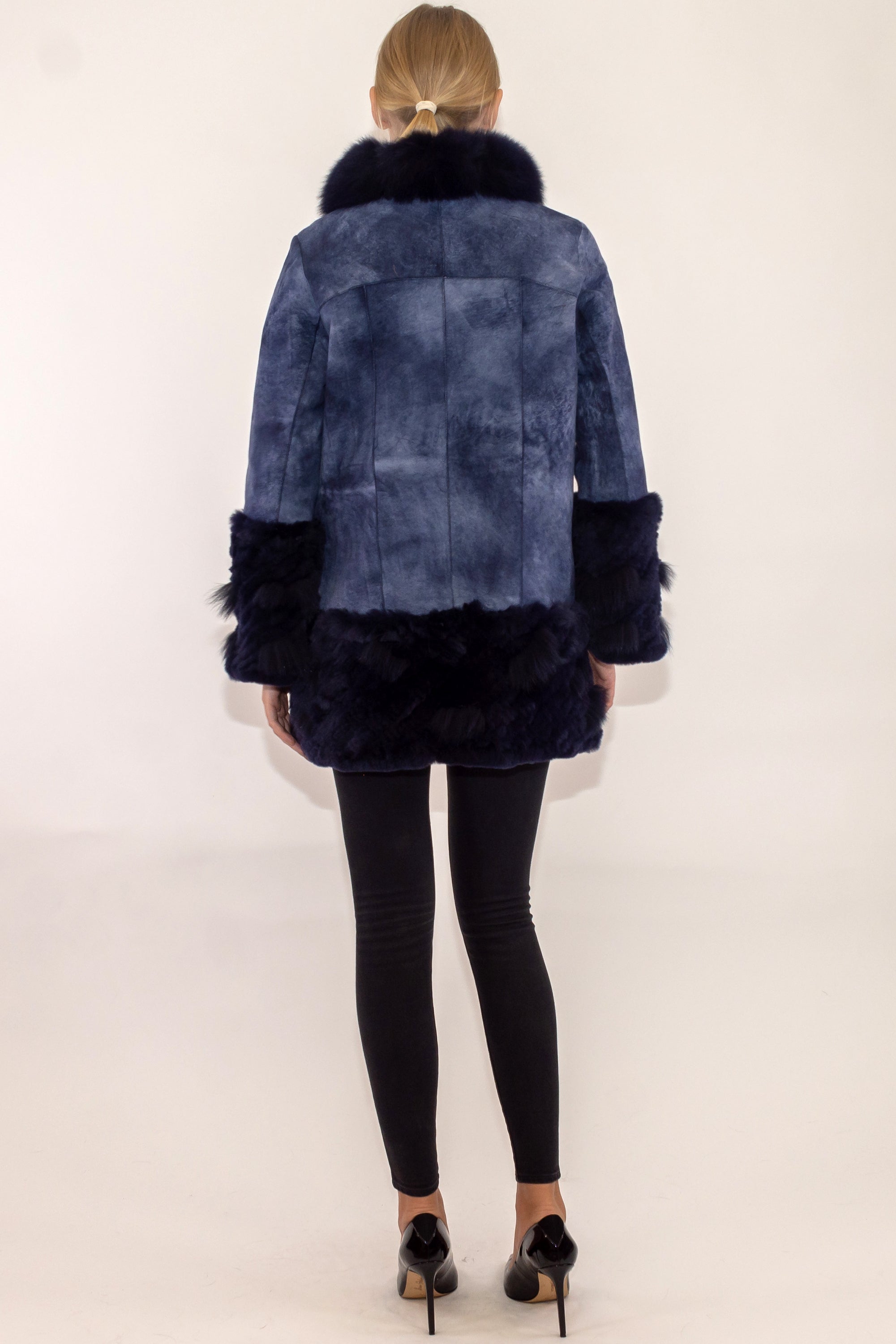 NEWHAVEN - Merino and Rex Rabbit Long Jacket