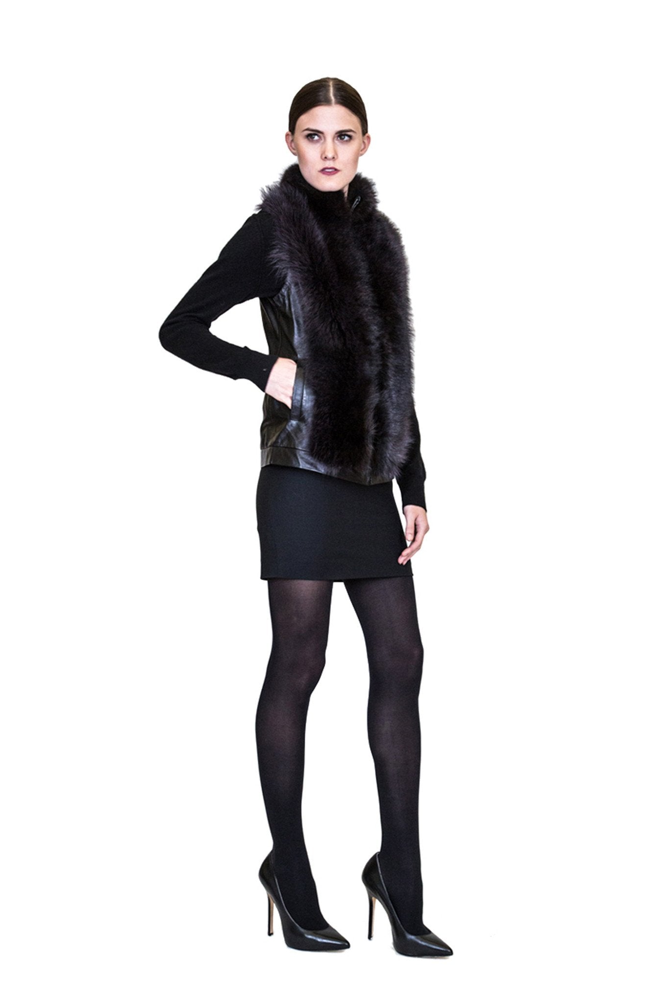 HART- Vest with Plush Raccoon Front