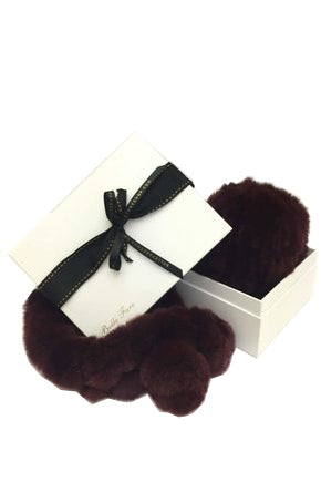 Gift Set - Neck Warmer and Beanie Hat - Wine
