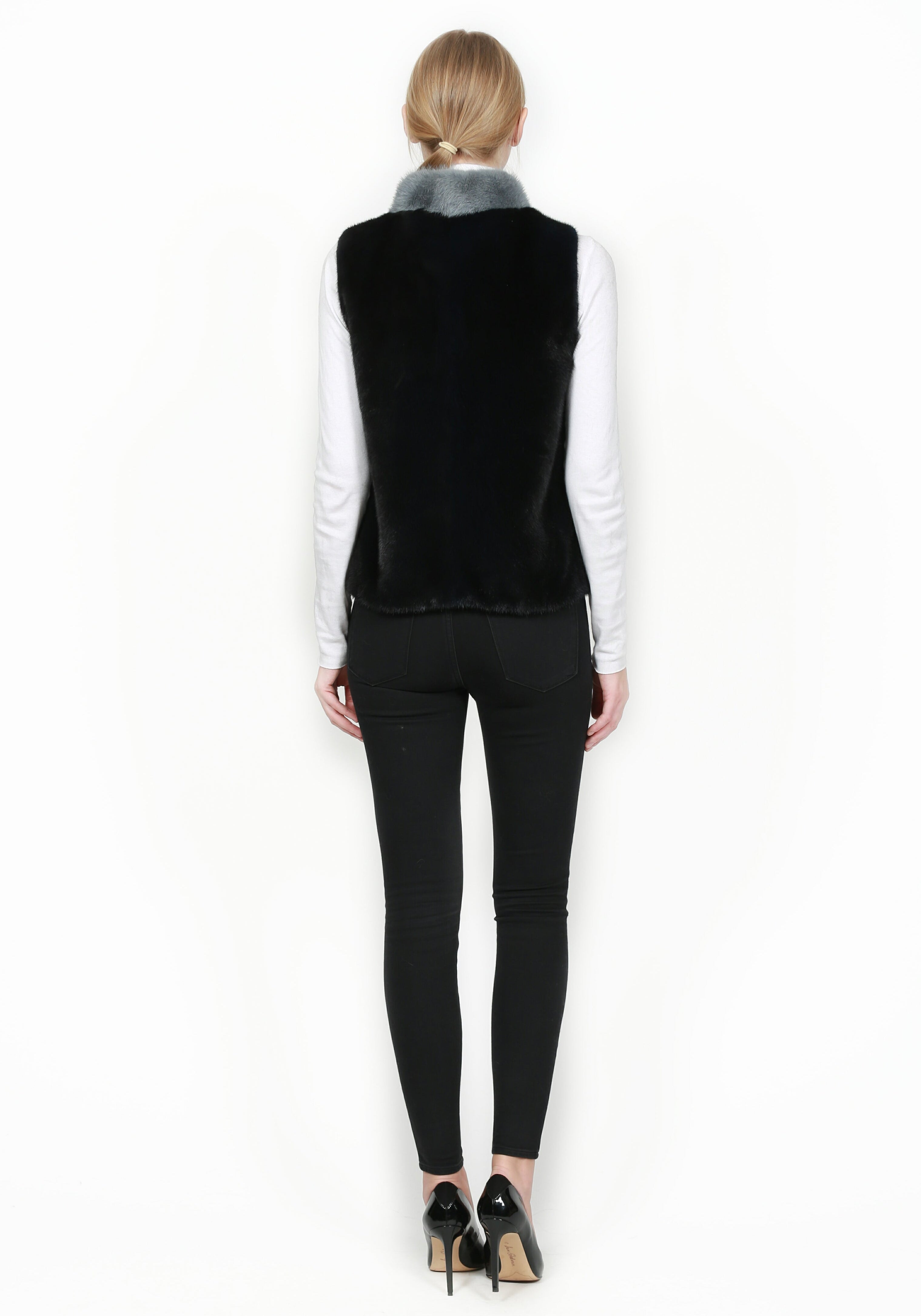 Ithaca- Reversible Colorblock Mink Vest