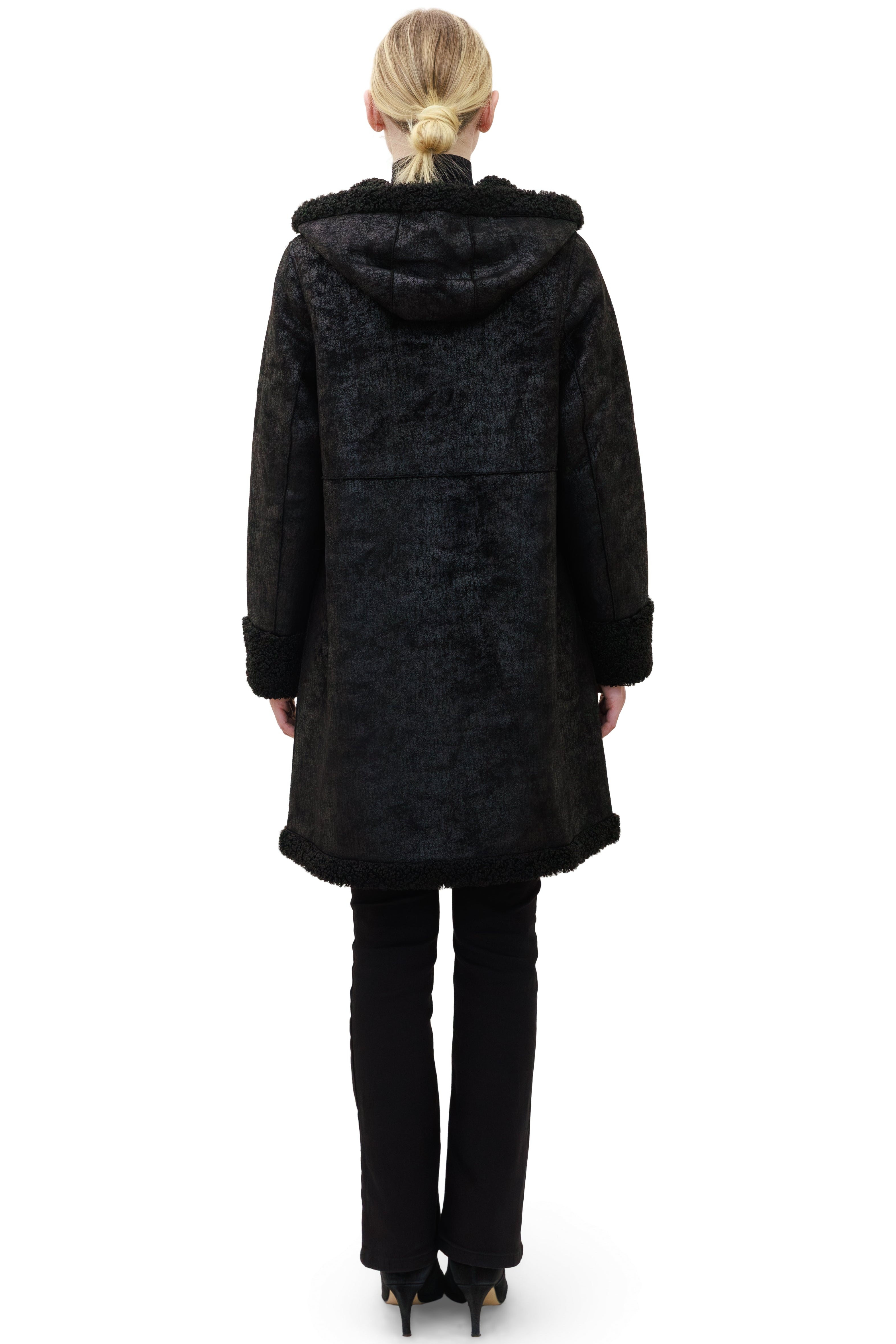 Starlake - Reversible faux sherpa coat with hood