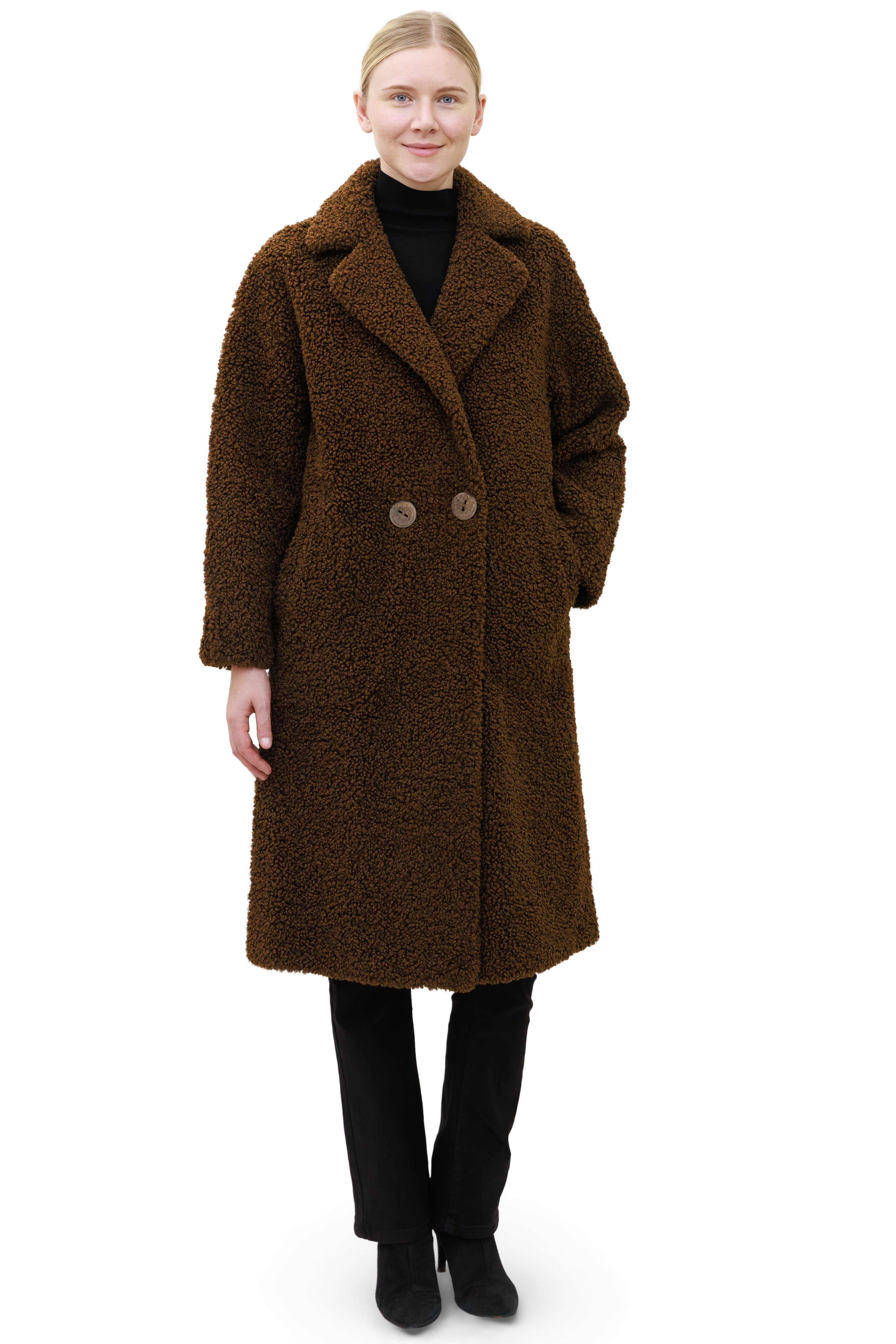 Birchwood - Reversible faux sherpa coat with notch collar