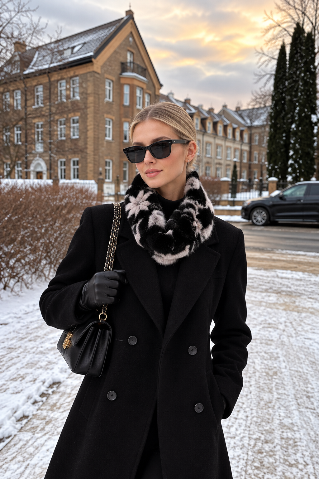 Soraya- Full Skin Rex Rabbit Fur Scarf