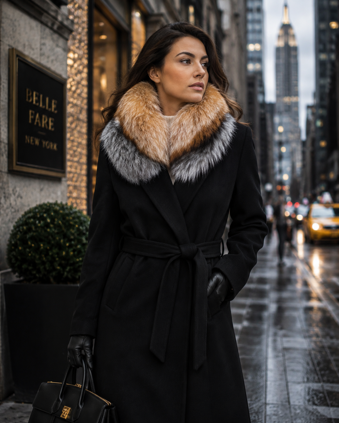 SIBERIA - Oversized Plush Fox Collar