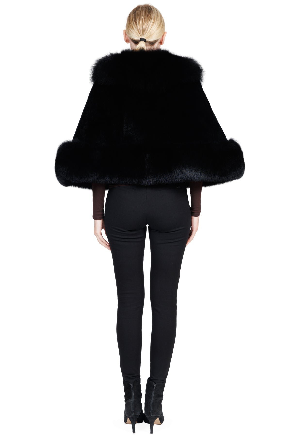 Zaria- Rex rabbit and fox fur Cape