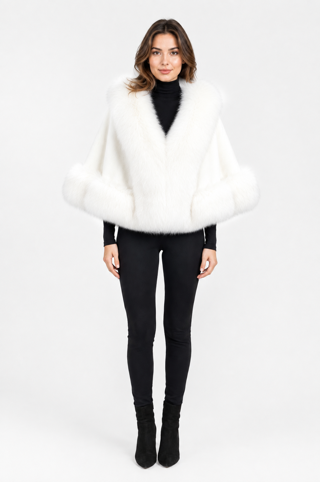 Zaria- Rex rabbit and fox fur Cape