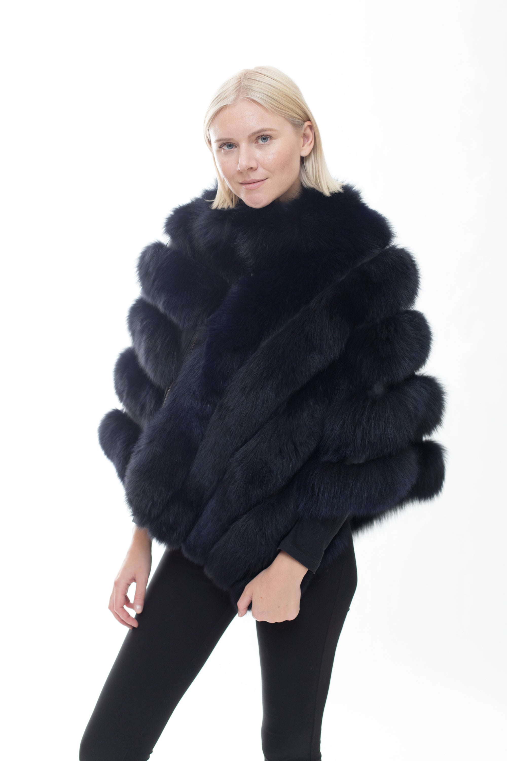 LILI - Fox Fur Poncho