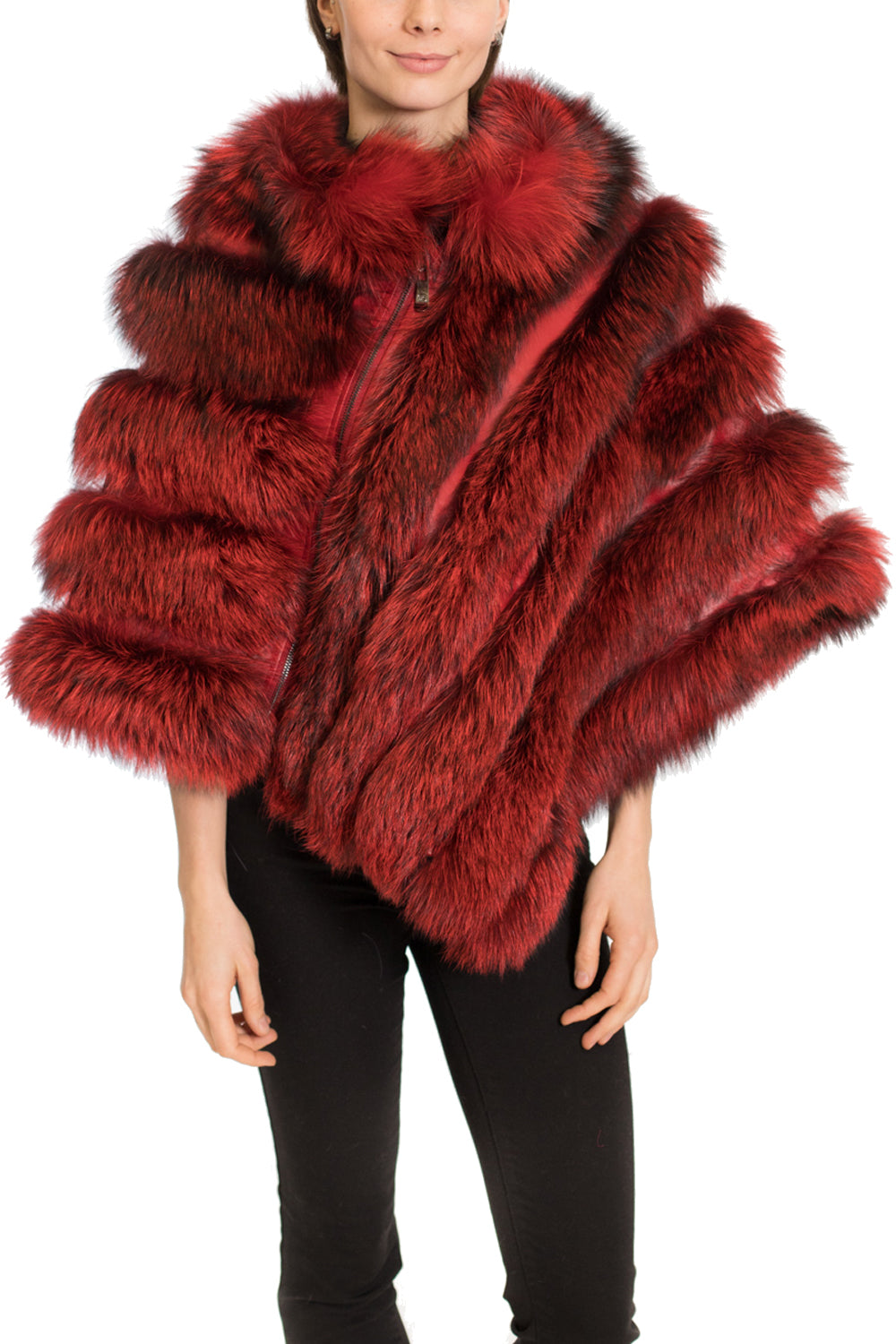LILI - Fox Fur Poncho