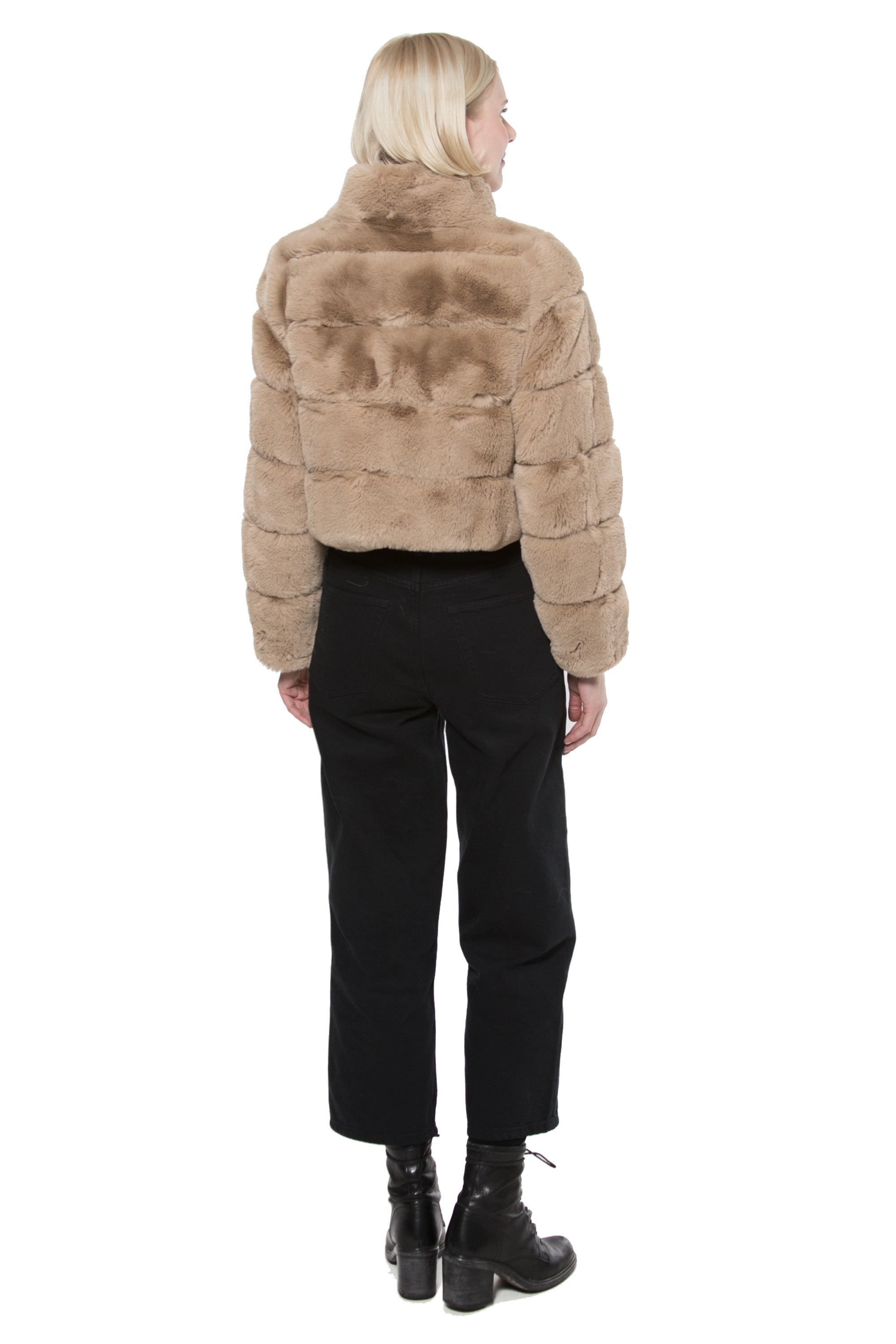 DEVON - Cropped Fur Jacket