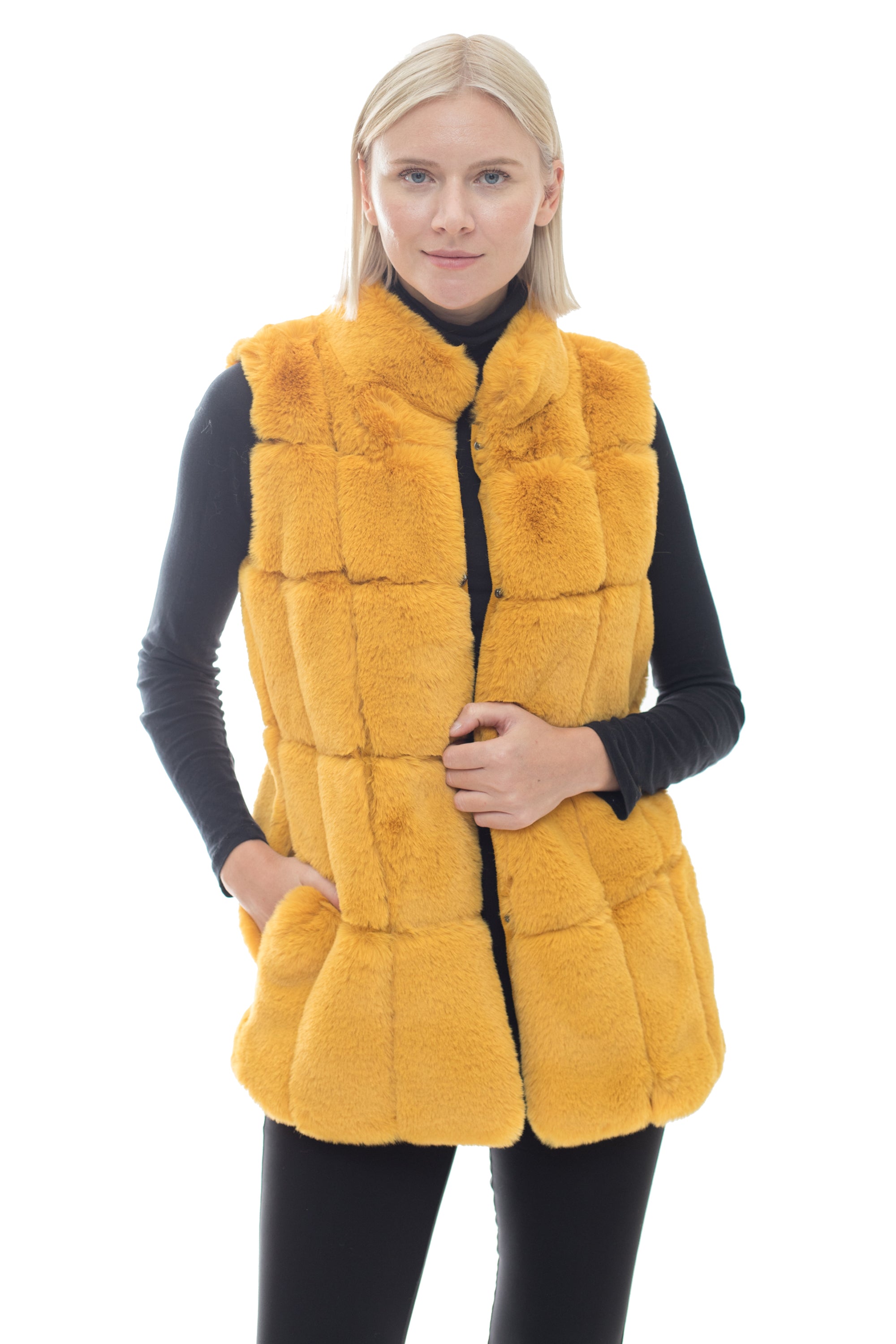 DUDINKA- Oversized Faux Fur Vest