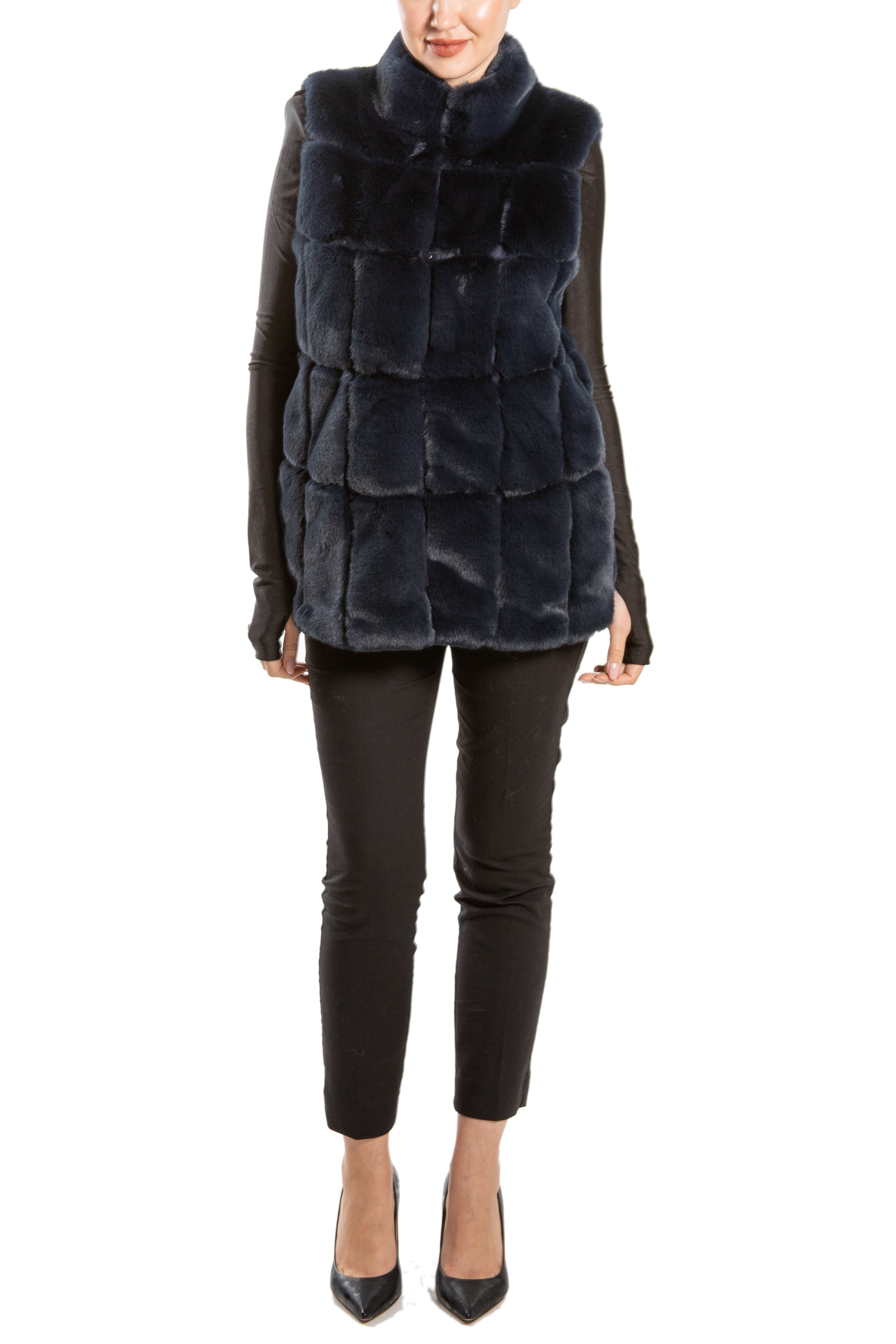 DUDINKA- Oversized Faux Fur Vest