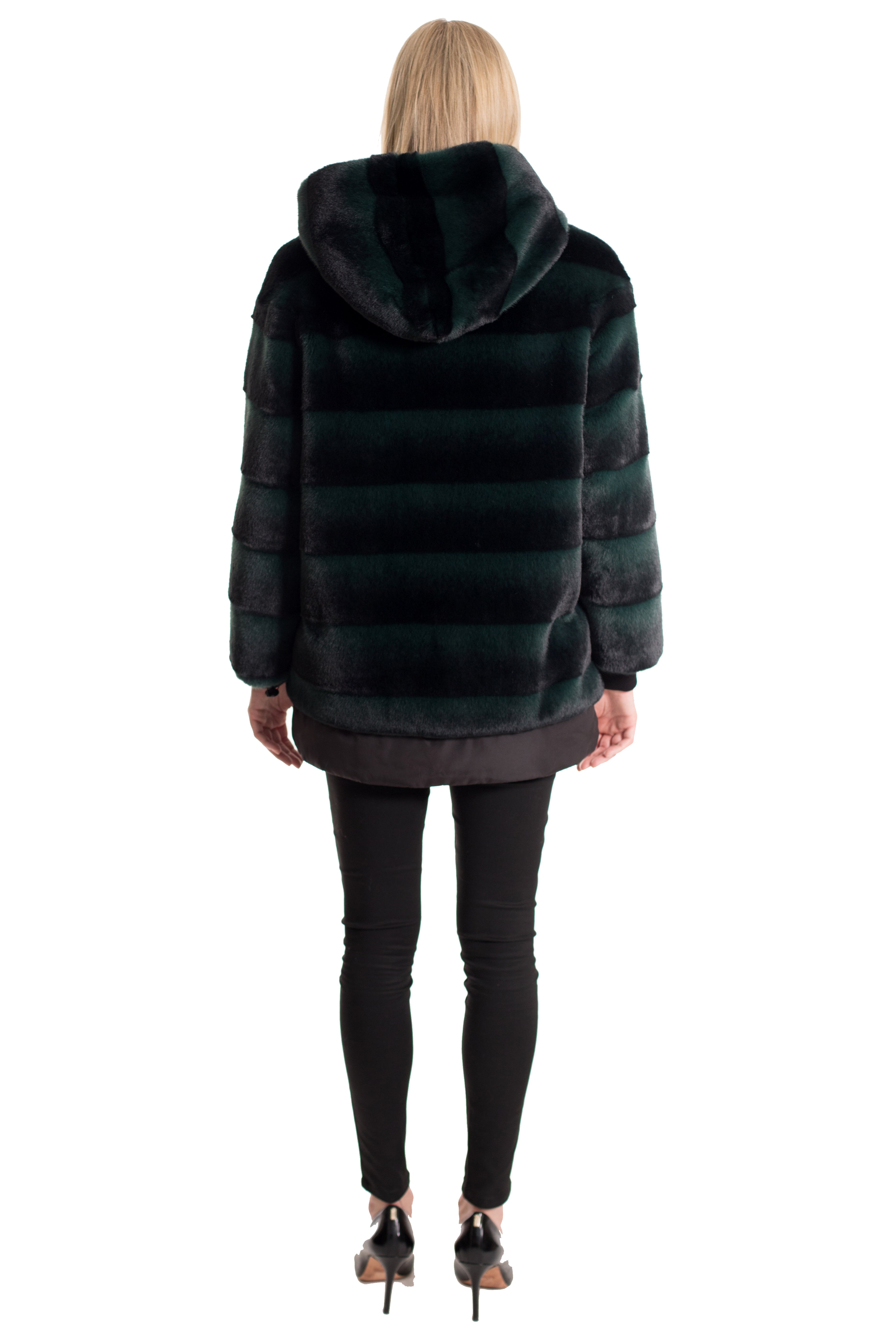 Verona - Two tone Faux Fur Hooded Coat