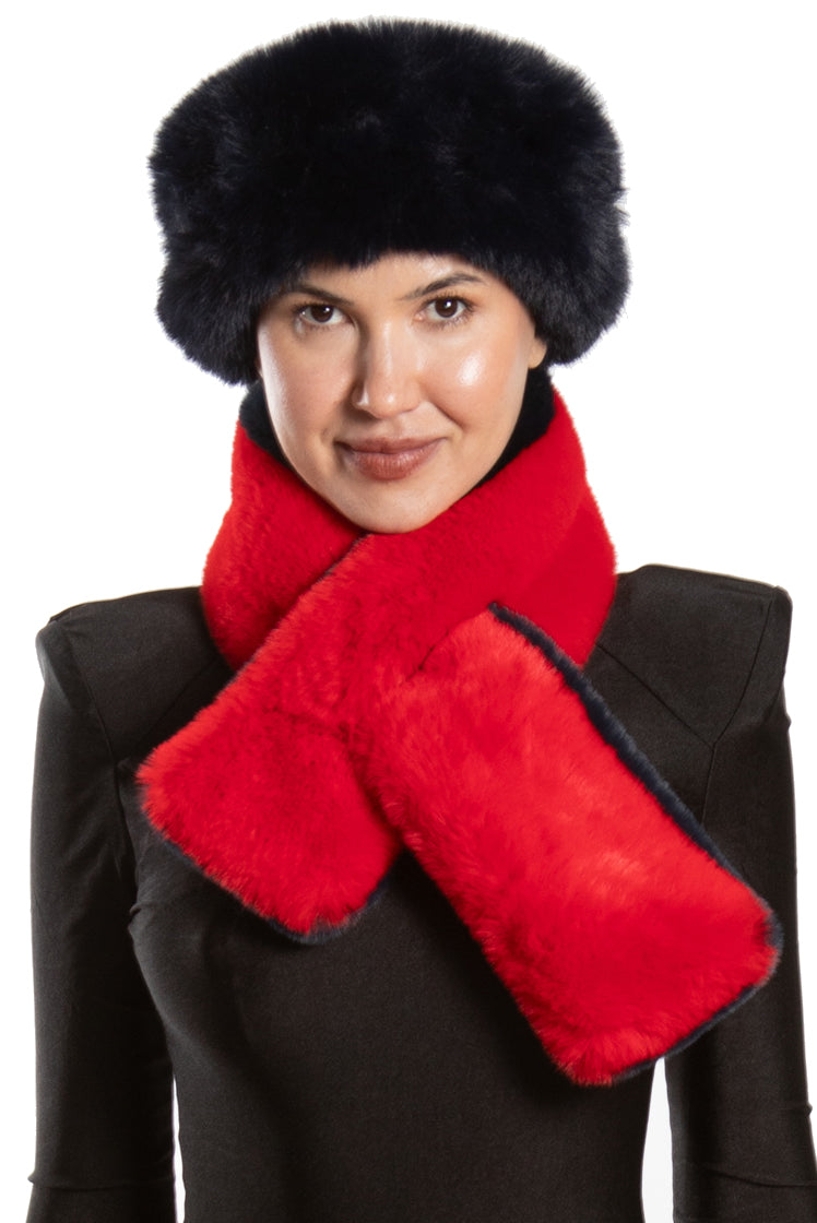 Gift Set - Faux Fur Headband and Pull-Through Scarf