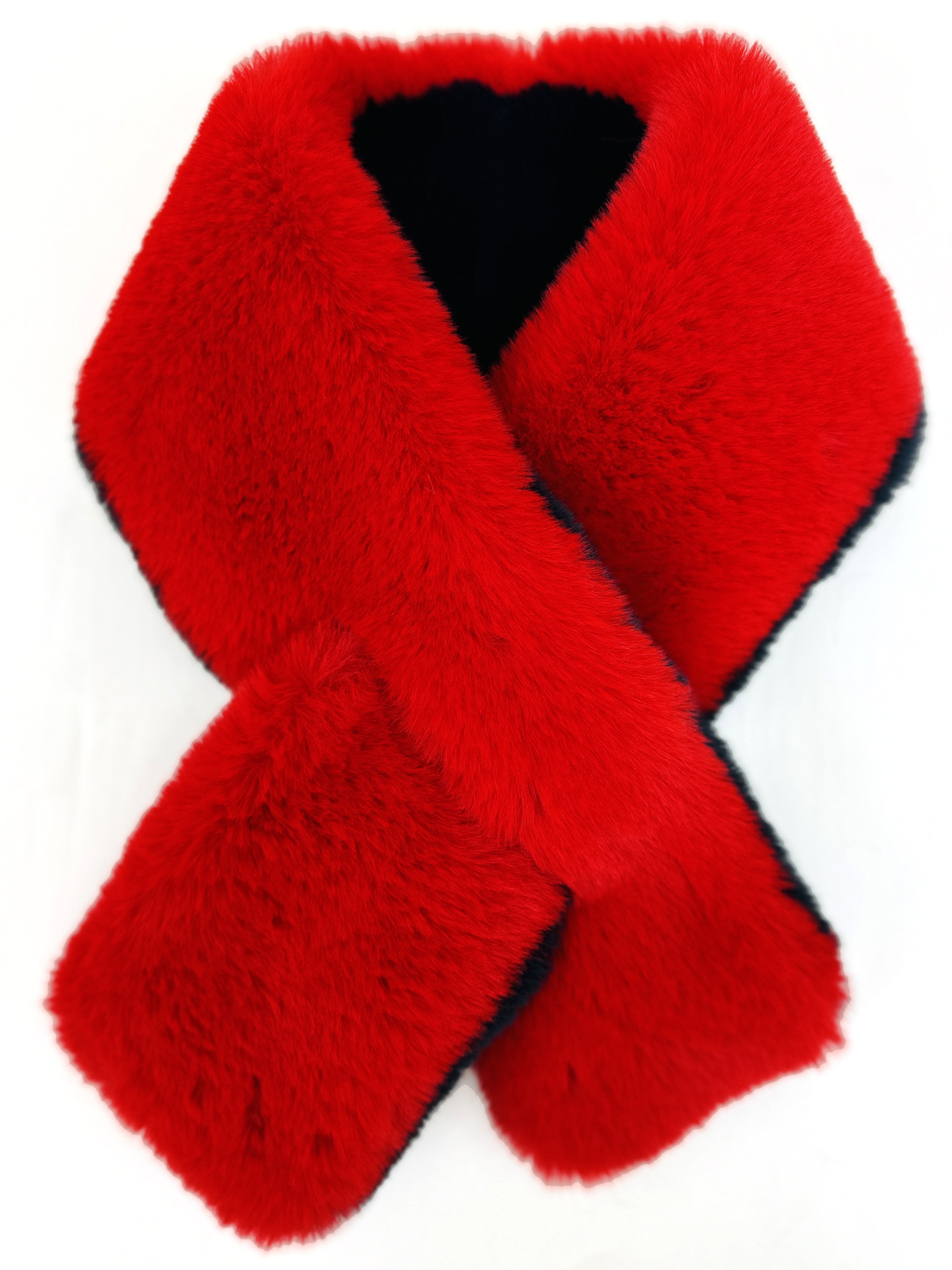 SVALBARD - Plush Faux Fur Pull-Through Scarf