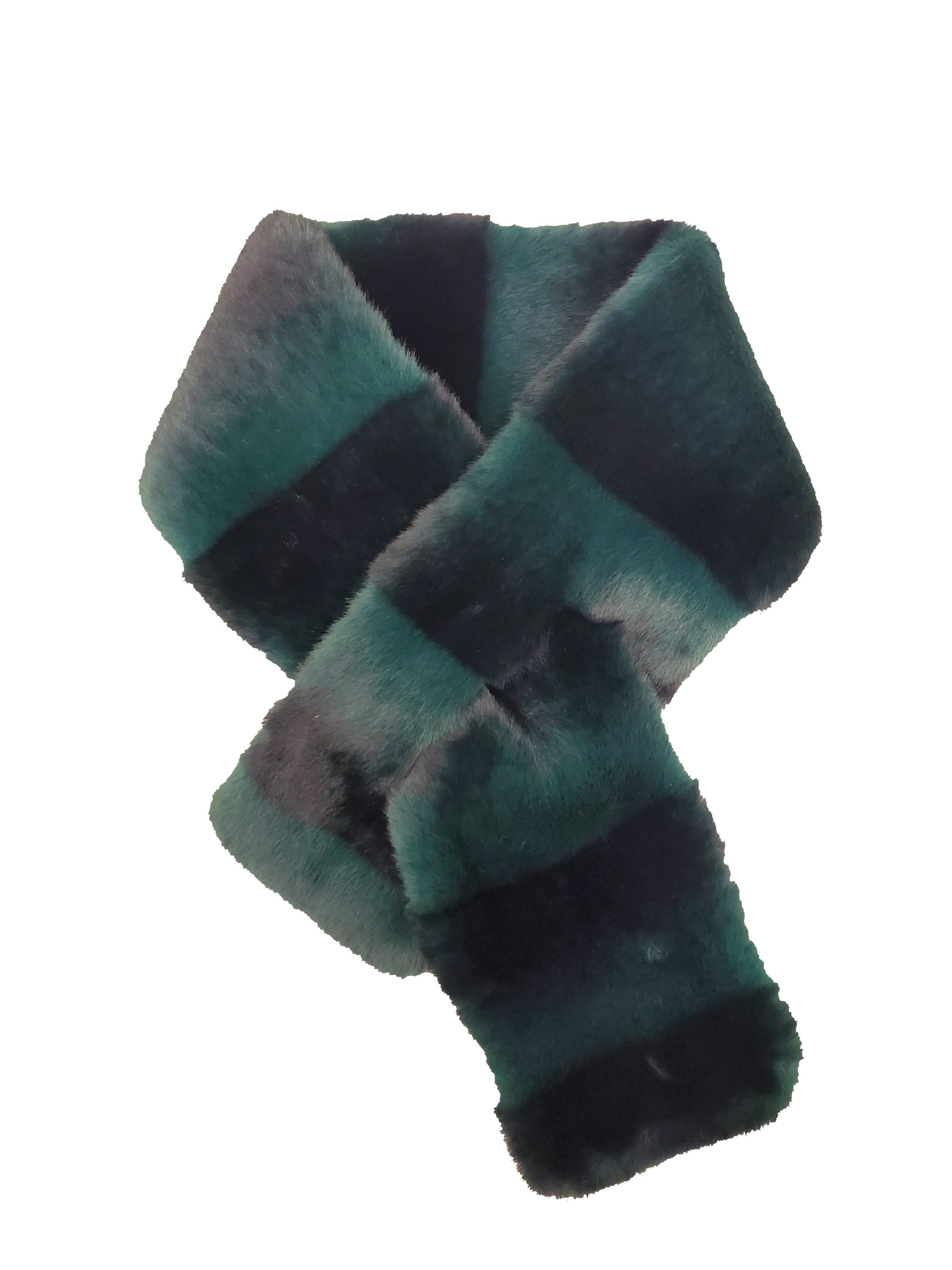 SVALBARD - Plush Faux Fur Pull-Through Scarf