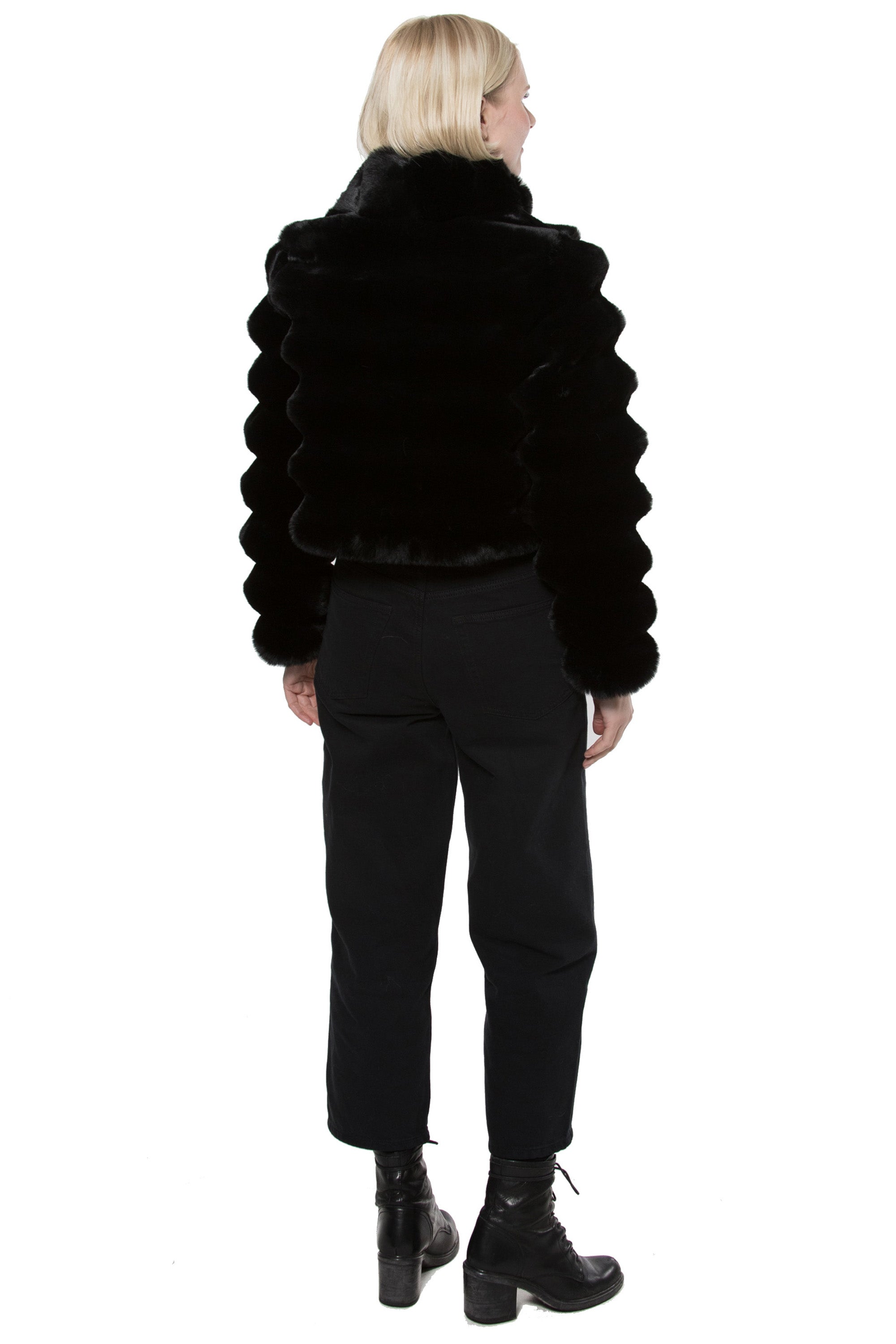 Mohe - Channeled Faux Fur Jacket