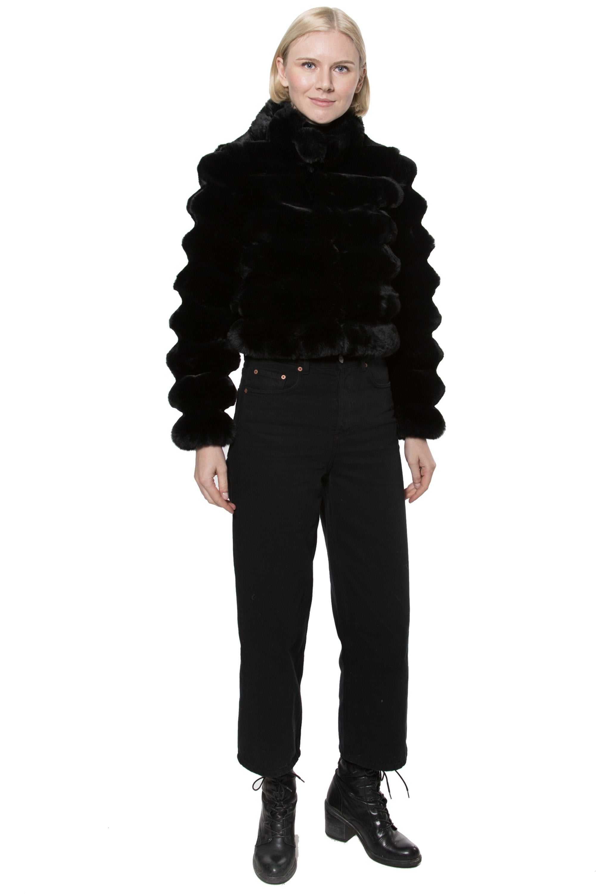 Mohe - Channeled Faux Fur Jacket