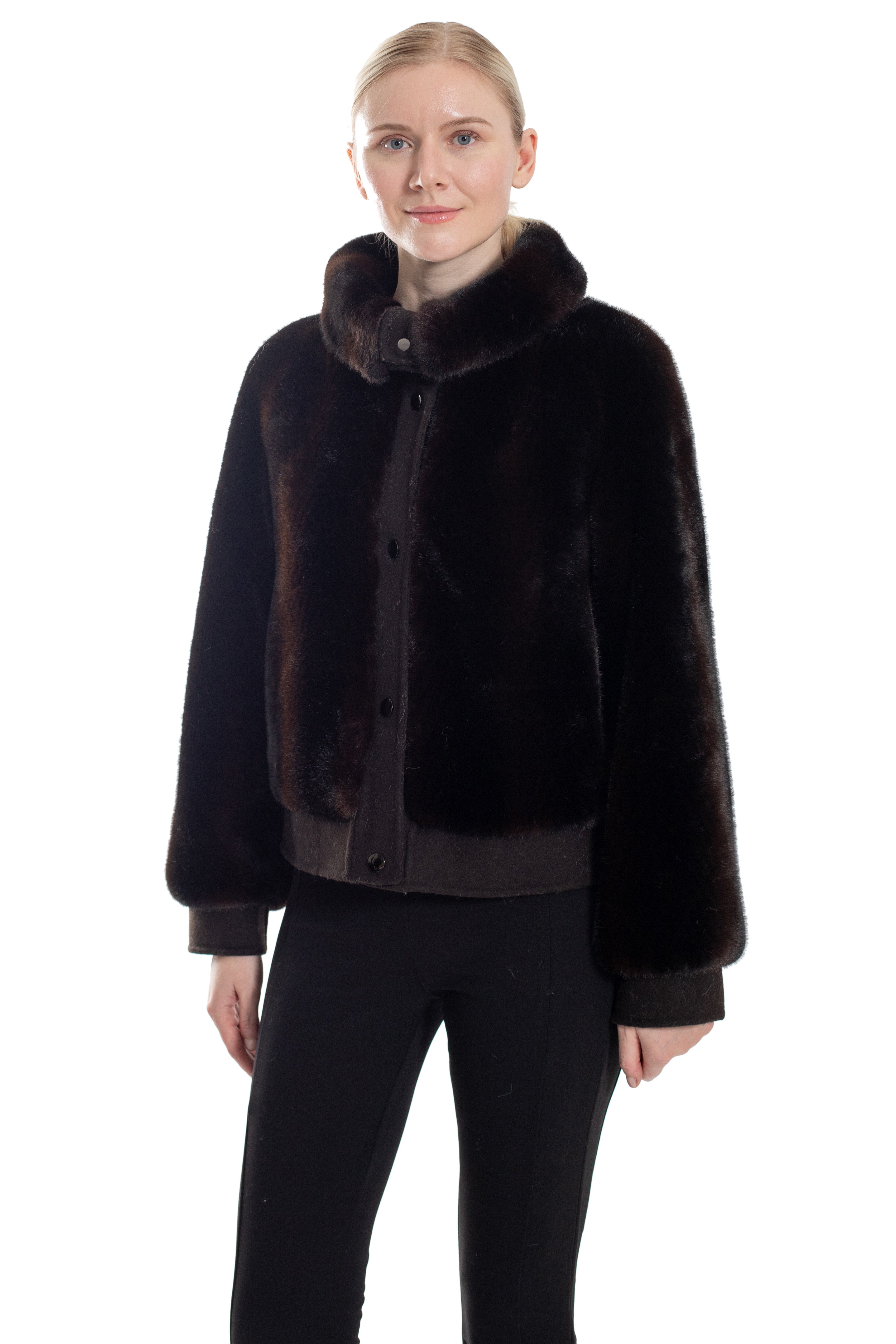 Dijon - Faux Mink Chevron Jacket