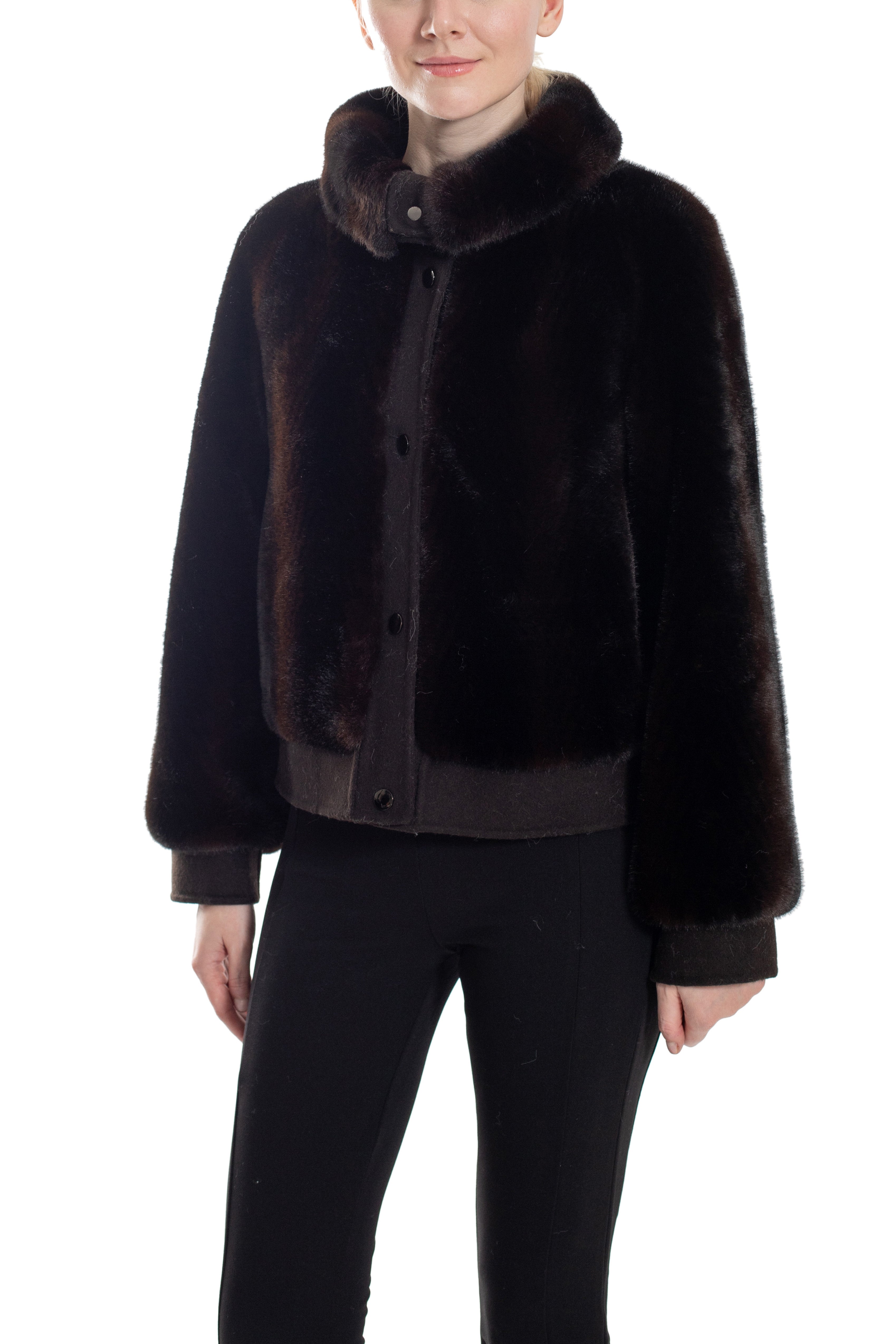 Dijon - Faux Mink Chevron Jacket