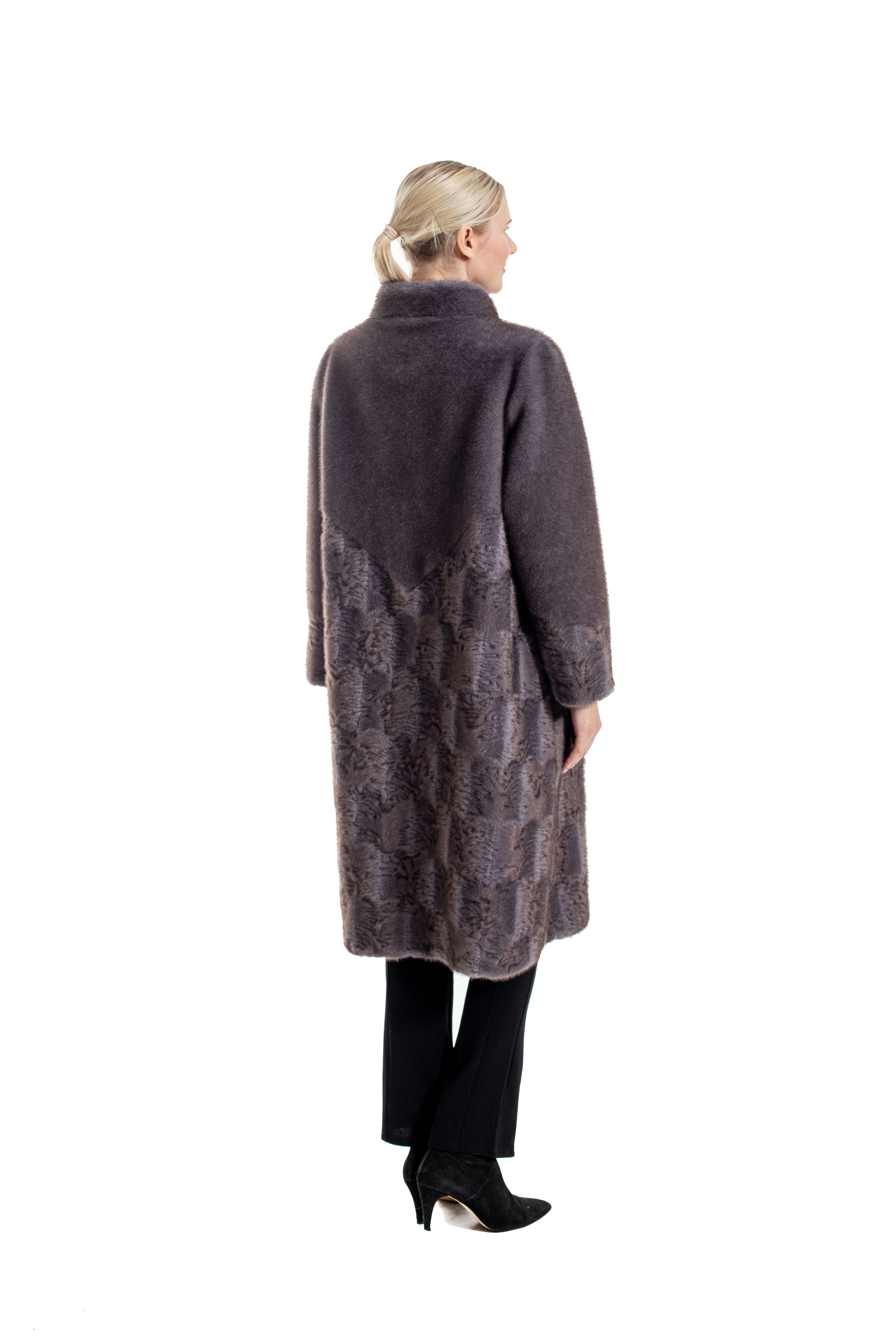 Florence - Long faux mink coat
