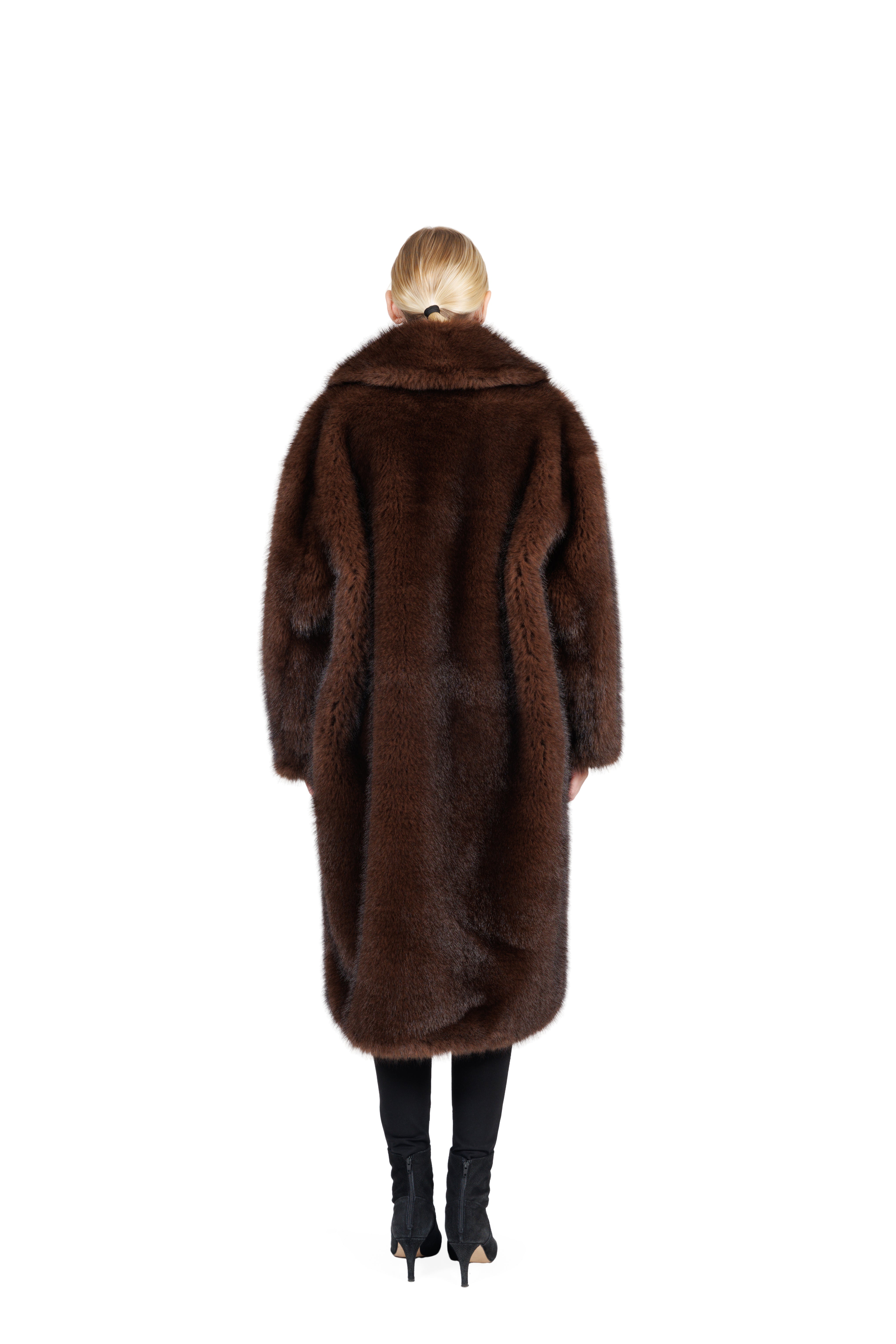 Brookfield - Faux Fox Long Coat