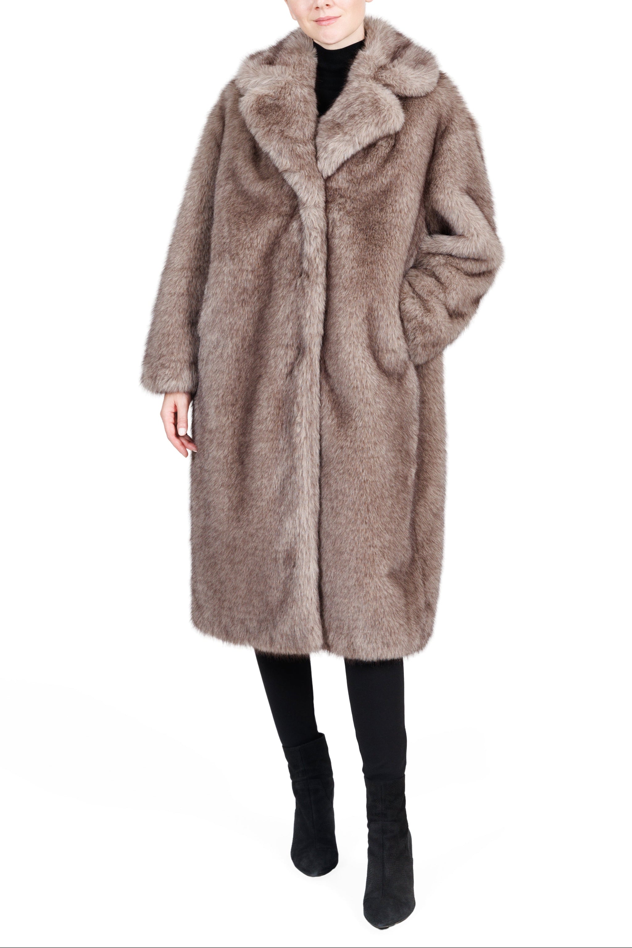 Brookfield - Faux Fox Long Coat