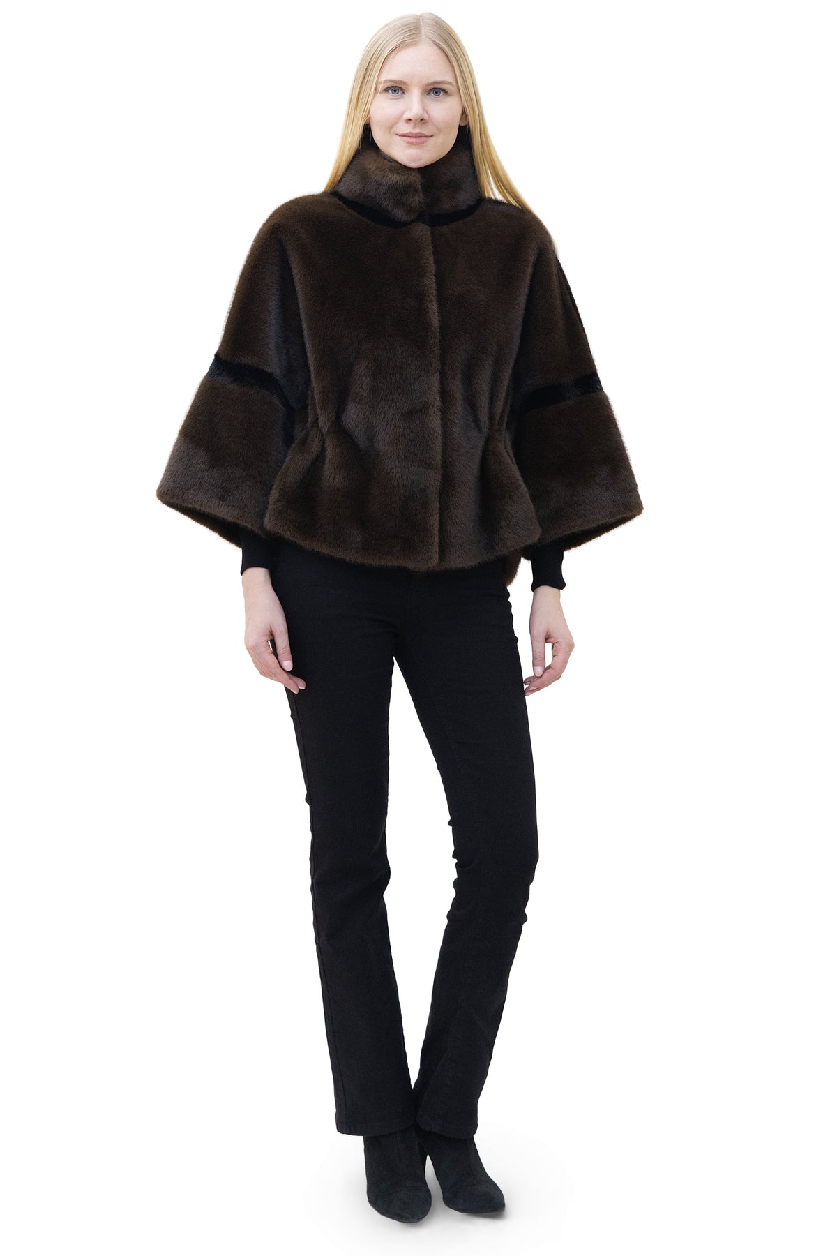 Arosa- Faux Mink Drawstring Jacket