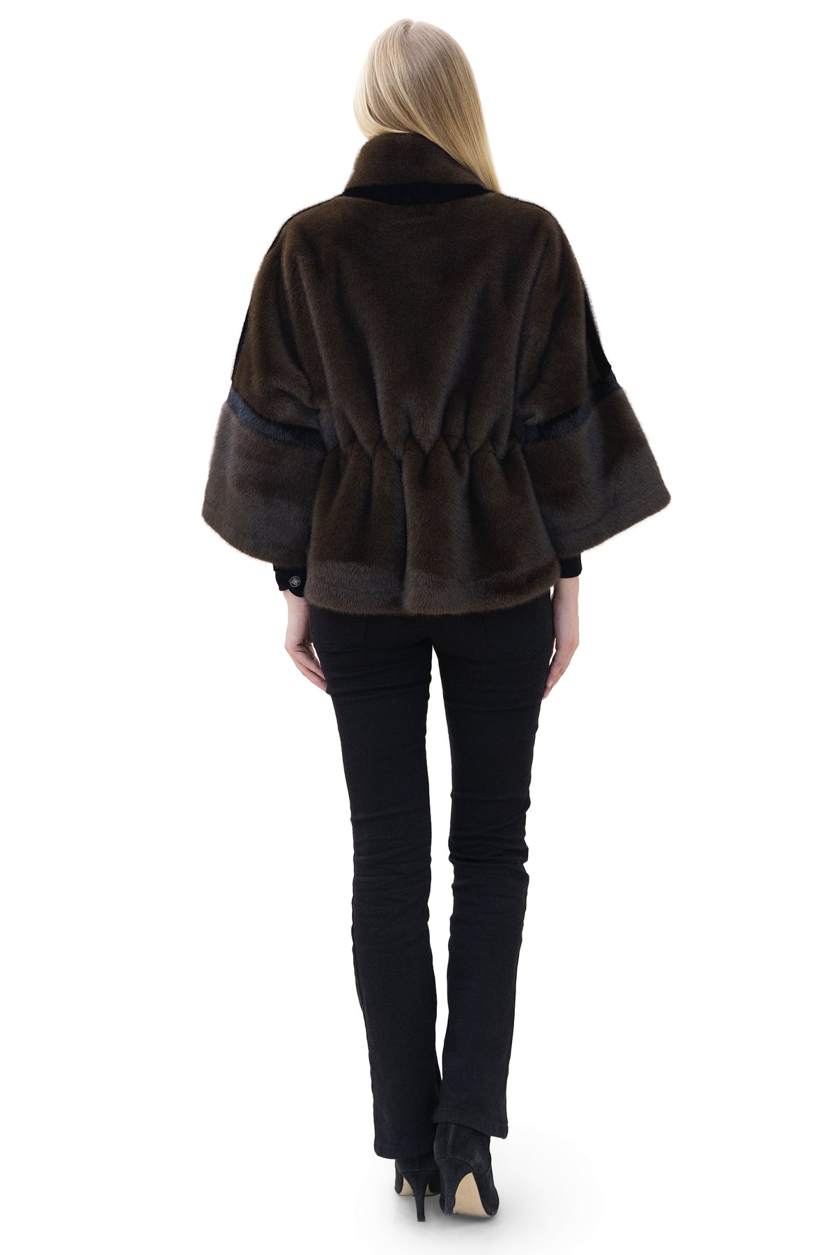 Arosa- Faux Mink Drawstring Jacket