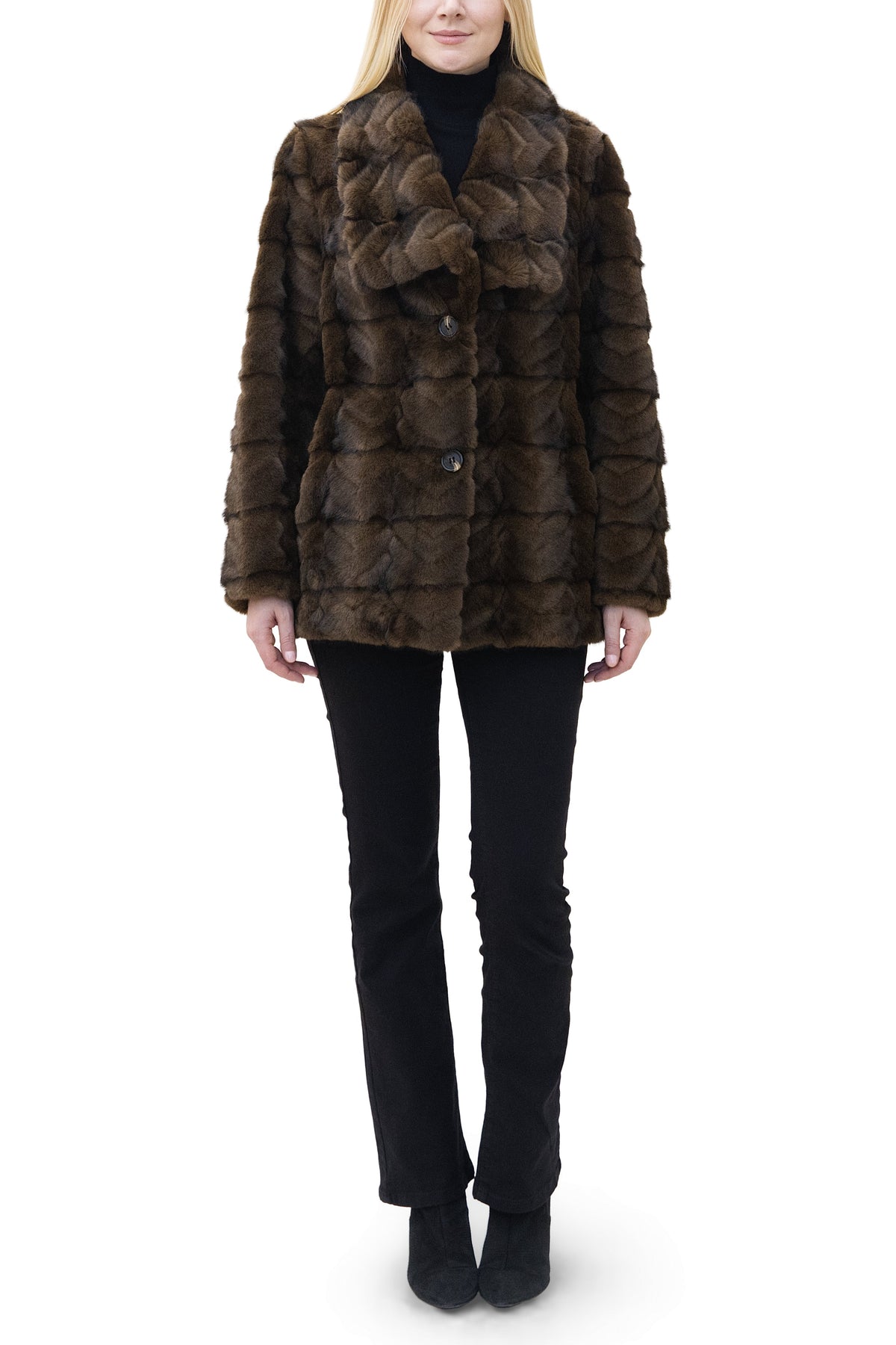 Lugano- Faux Mink Textured Jacket