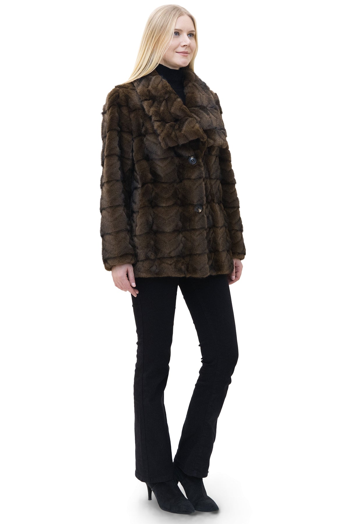 Lugano- Faux Mink Textured Jacket