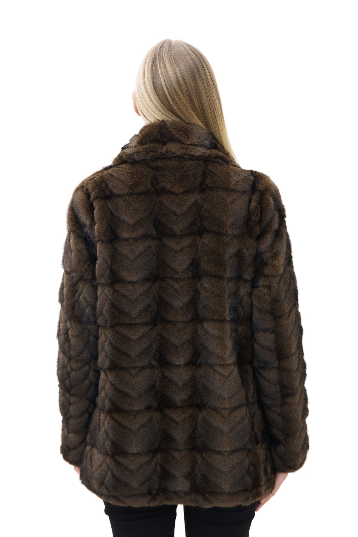 Lugano- Faux Mink Textured Jacket