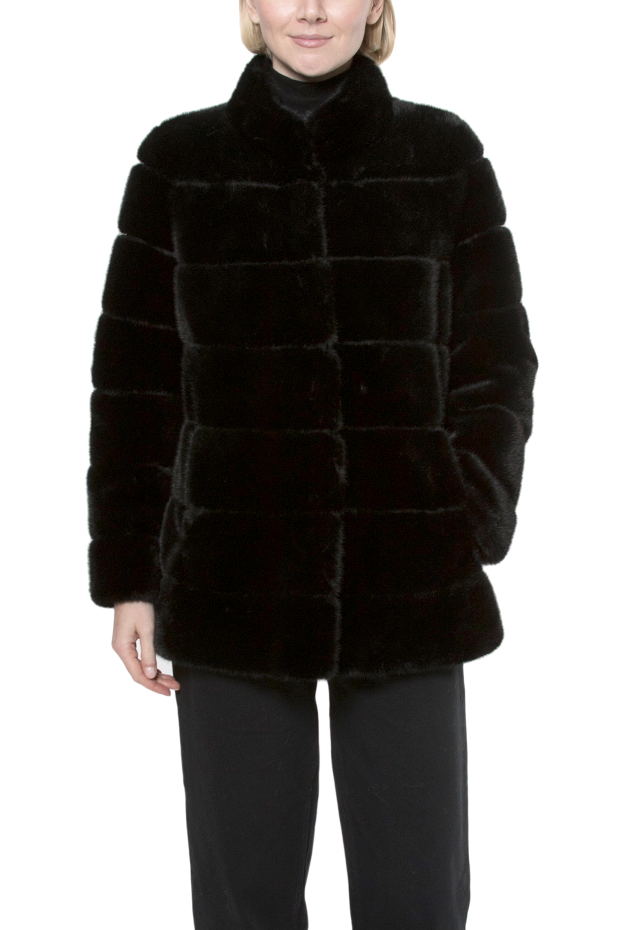 Salla - Faux Mink Layer Coat