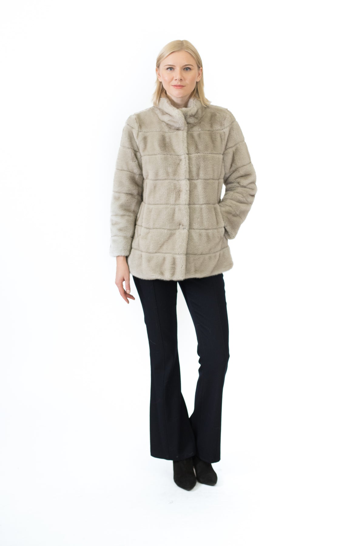 Salla - Faux Mink Layer Coat