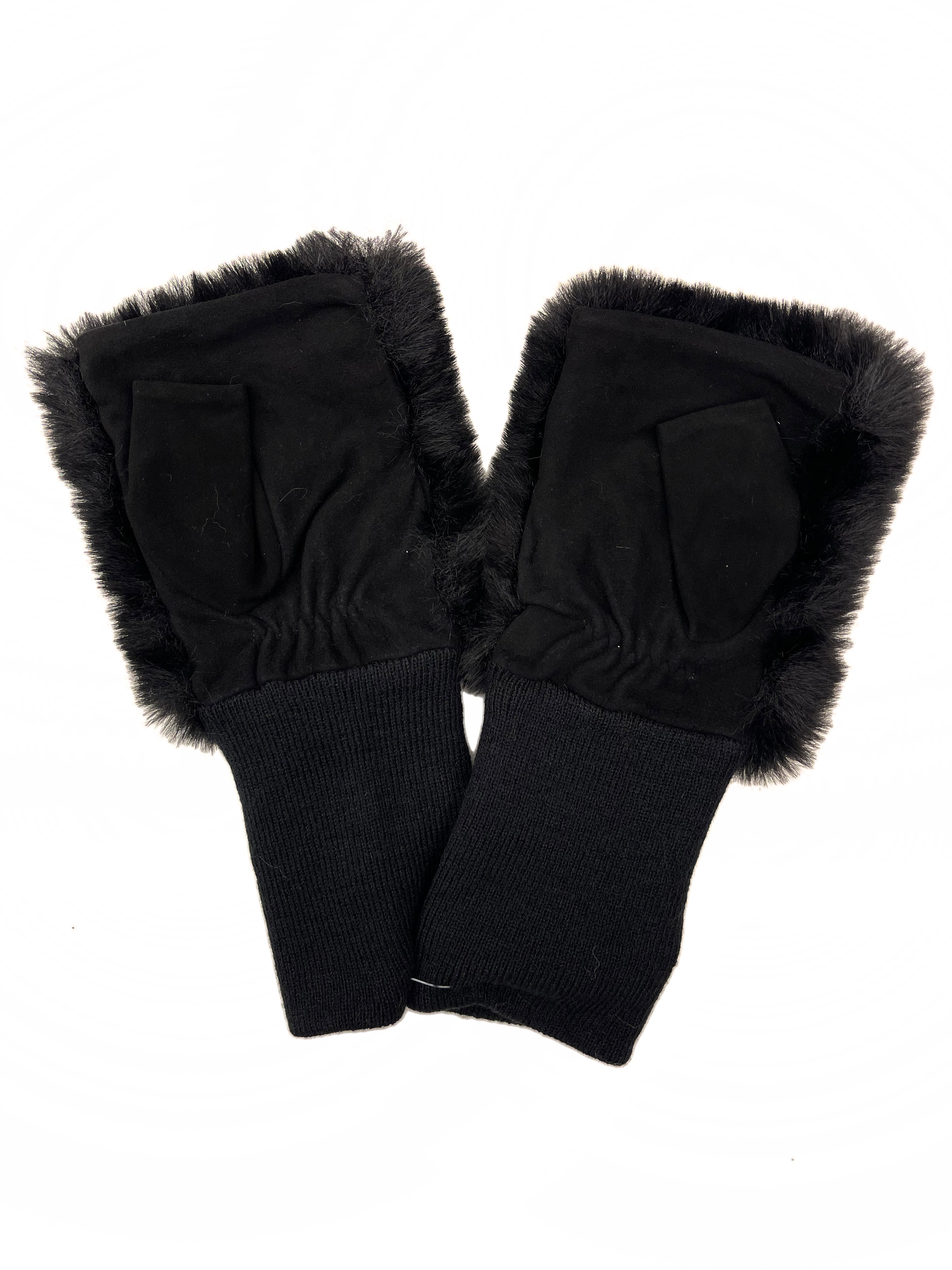 Sedona- Fingerless gloves with faux fur