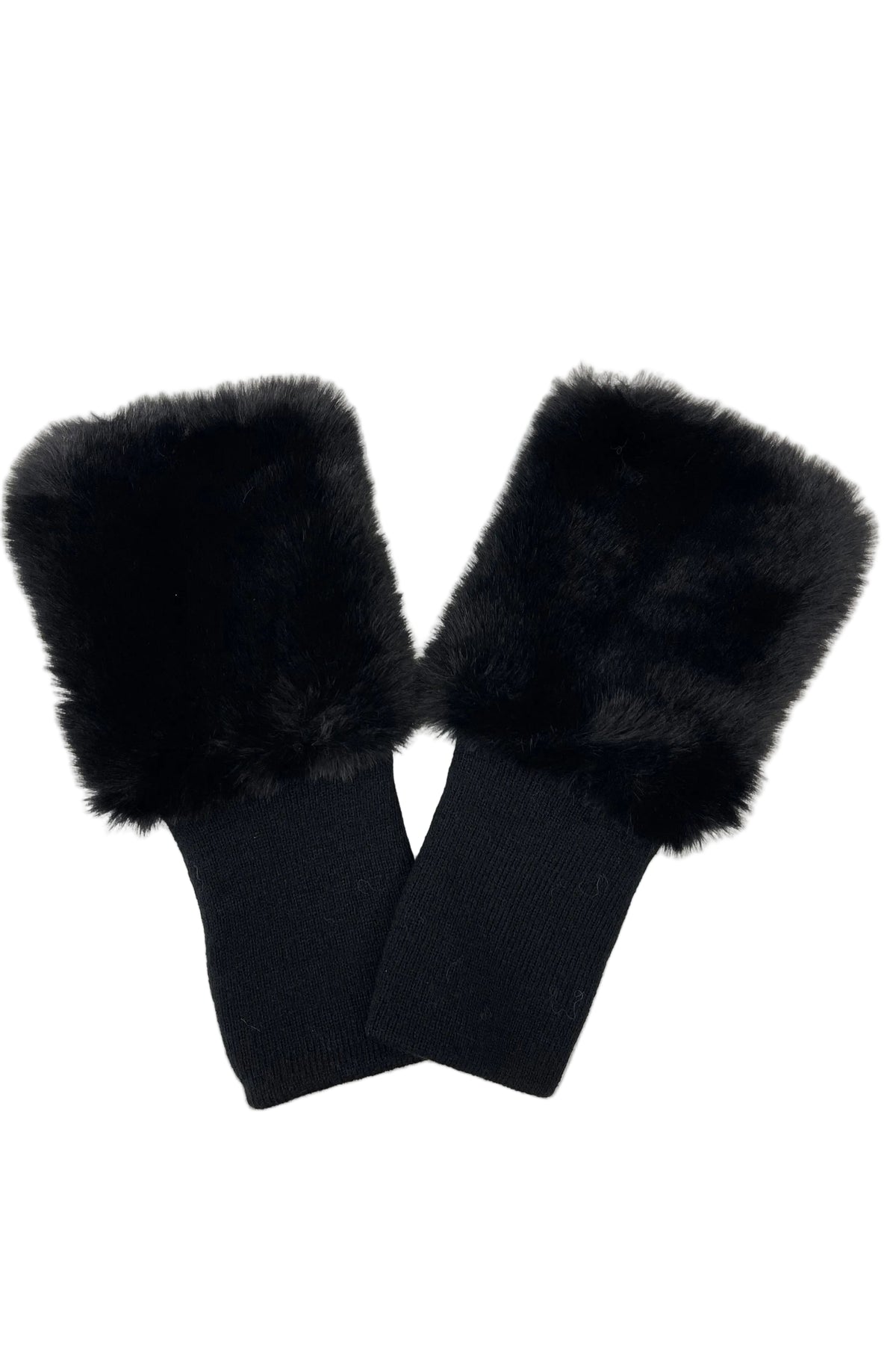Sedona- Fingerless gloves with faux fur
