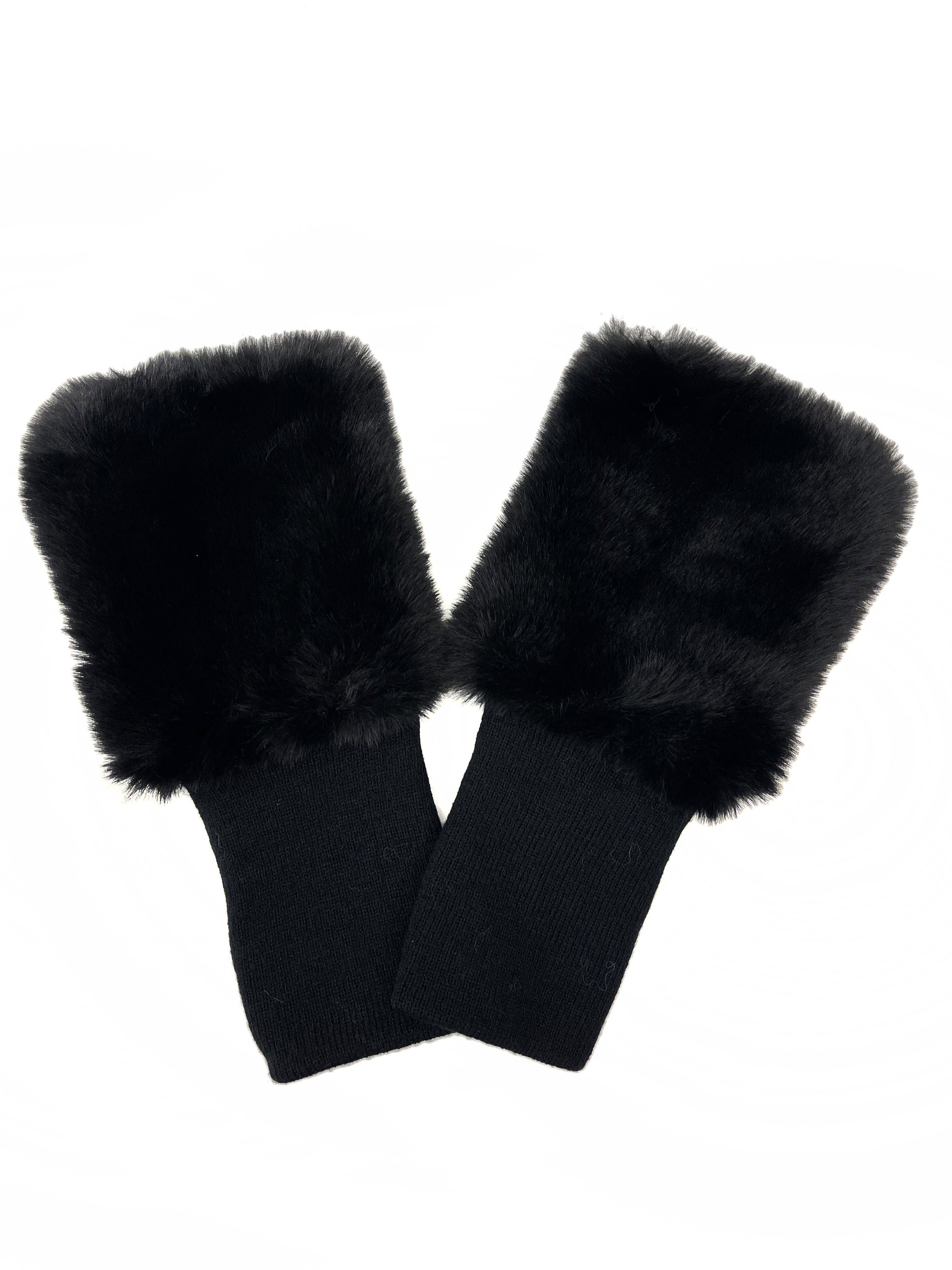 Sedona- Fingerless gloves with faux fur