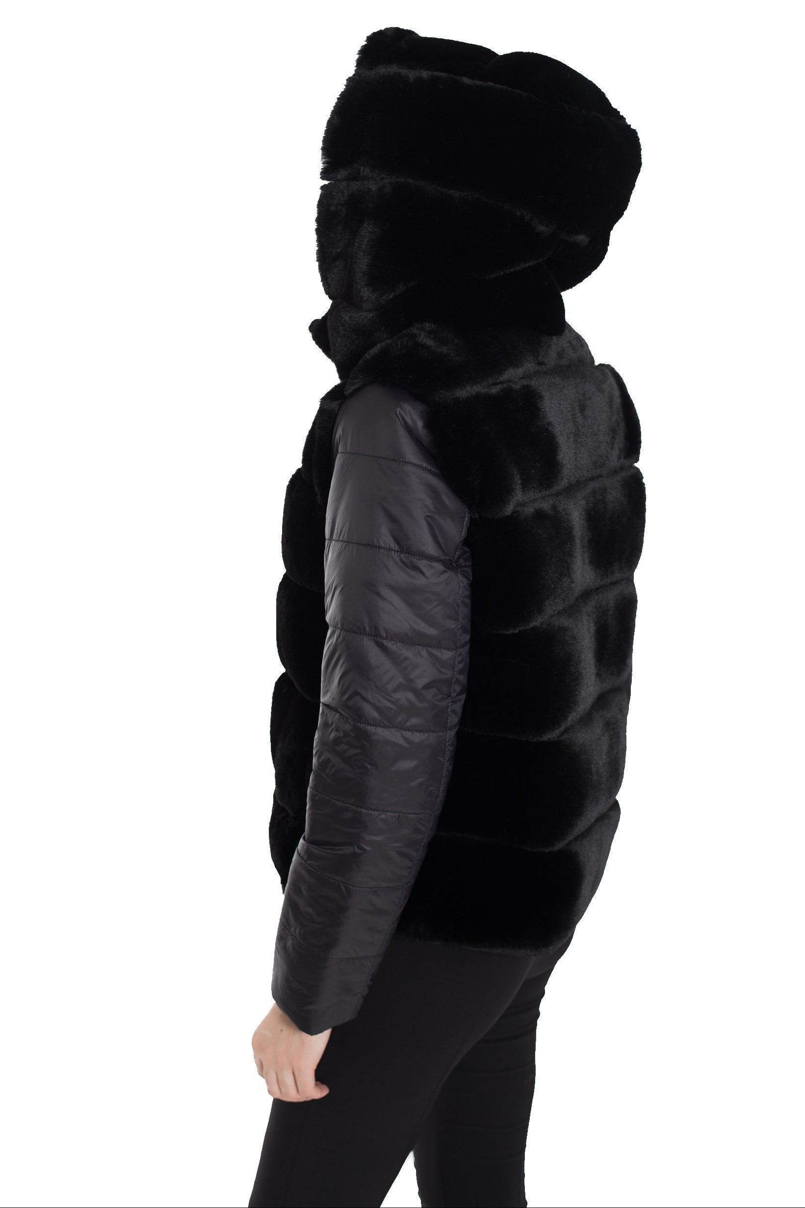 MERCER - Puff Jacket with Fur Panels