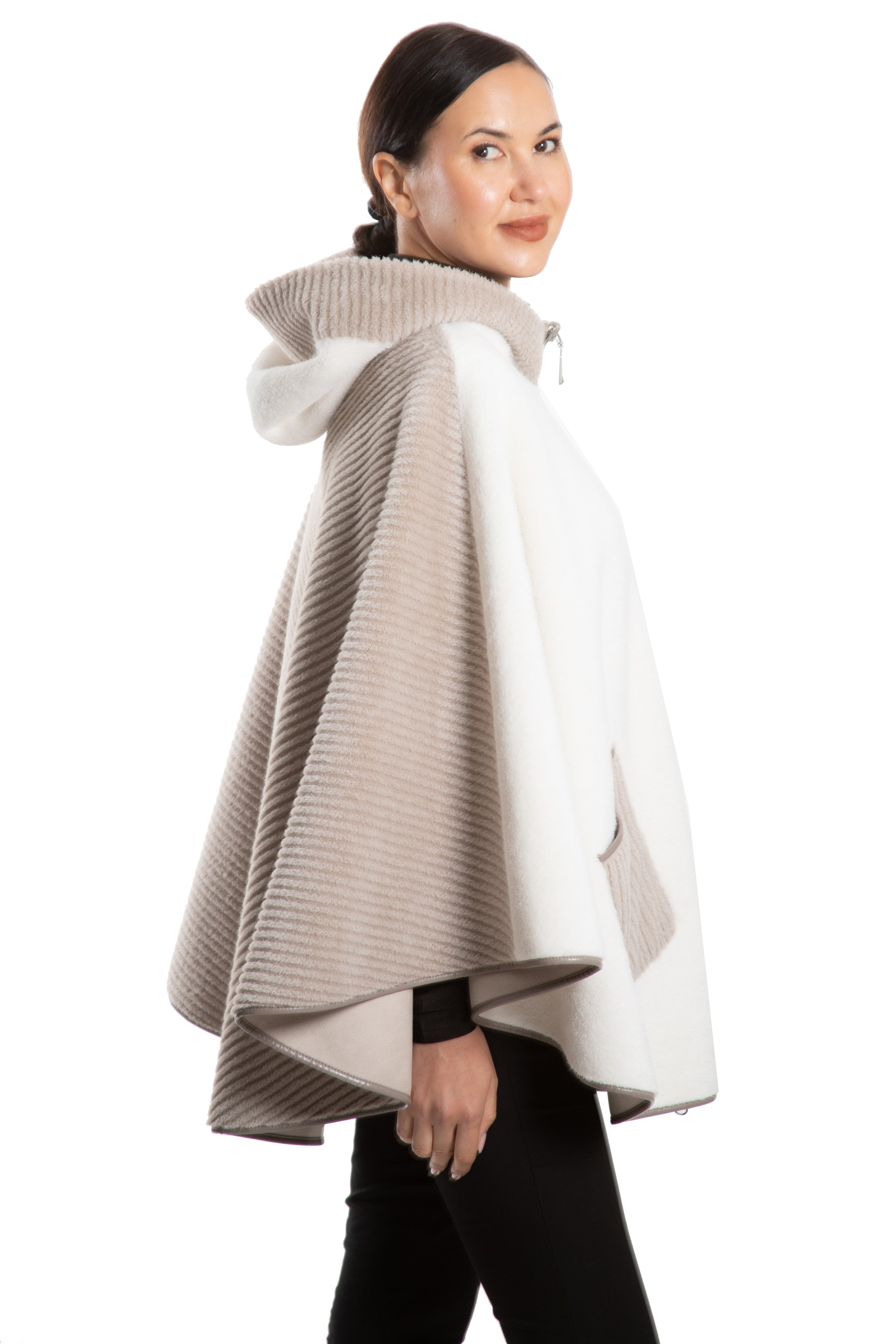 Piran - Reversible Faux Fur Cape